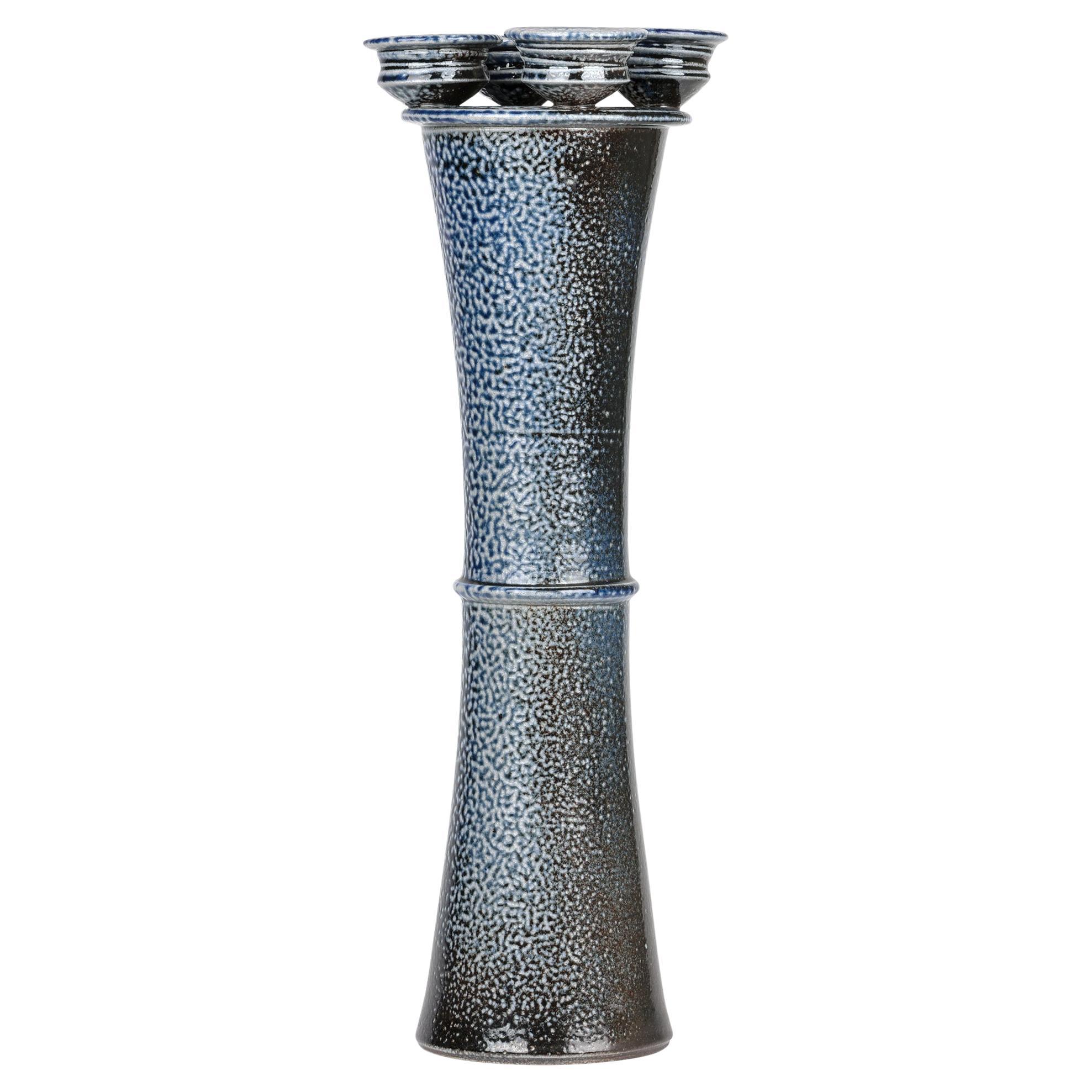Jane Hamlyn Large Salt Glazed Studio Pottery Candle Stand