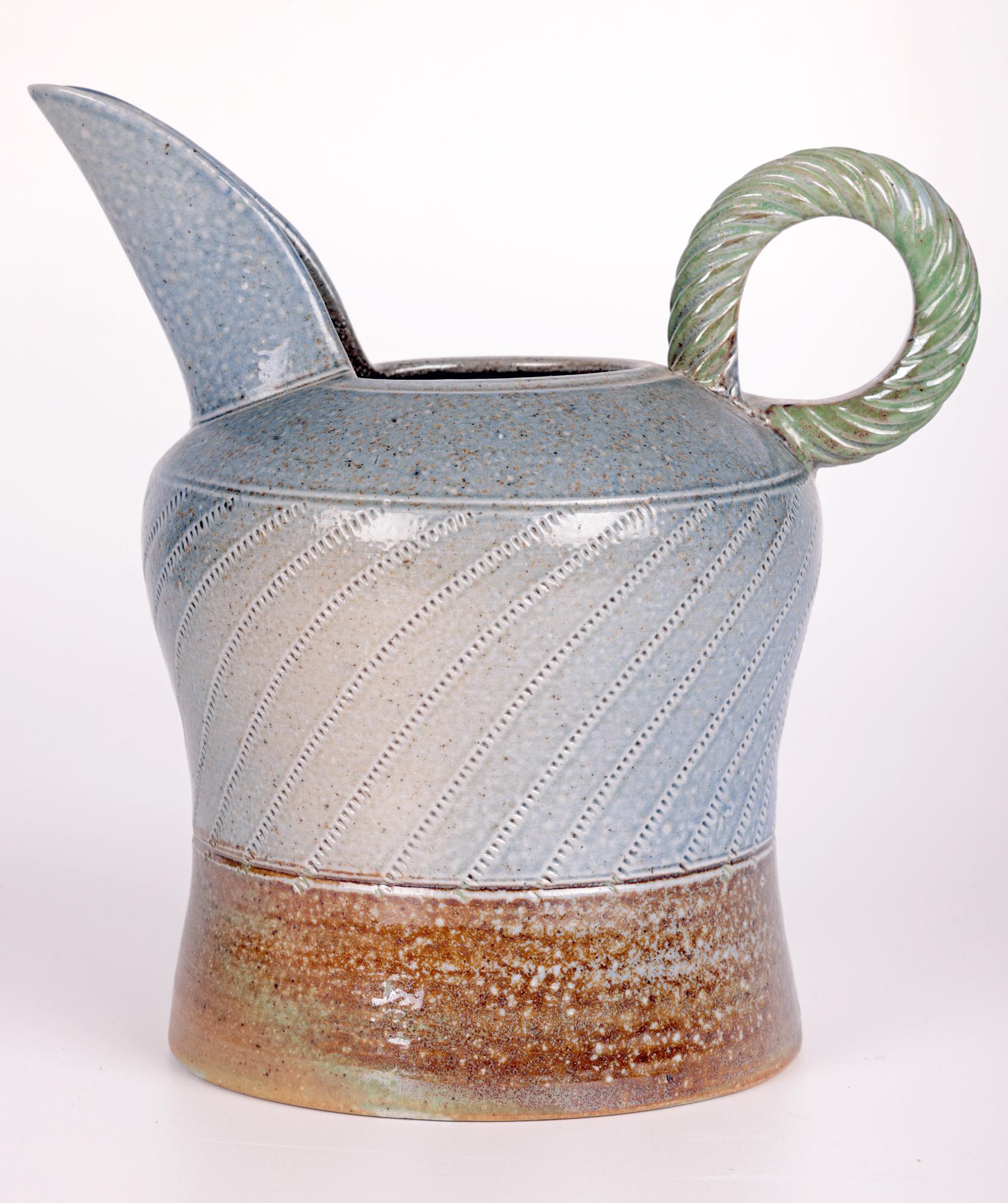 Jane Hamlyn Studio Pottery Salz glasierte Kanne 20. Jahrhundert im Angebot 3
