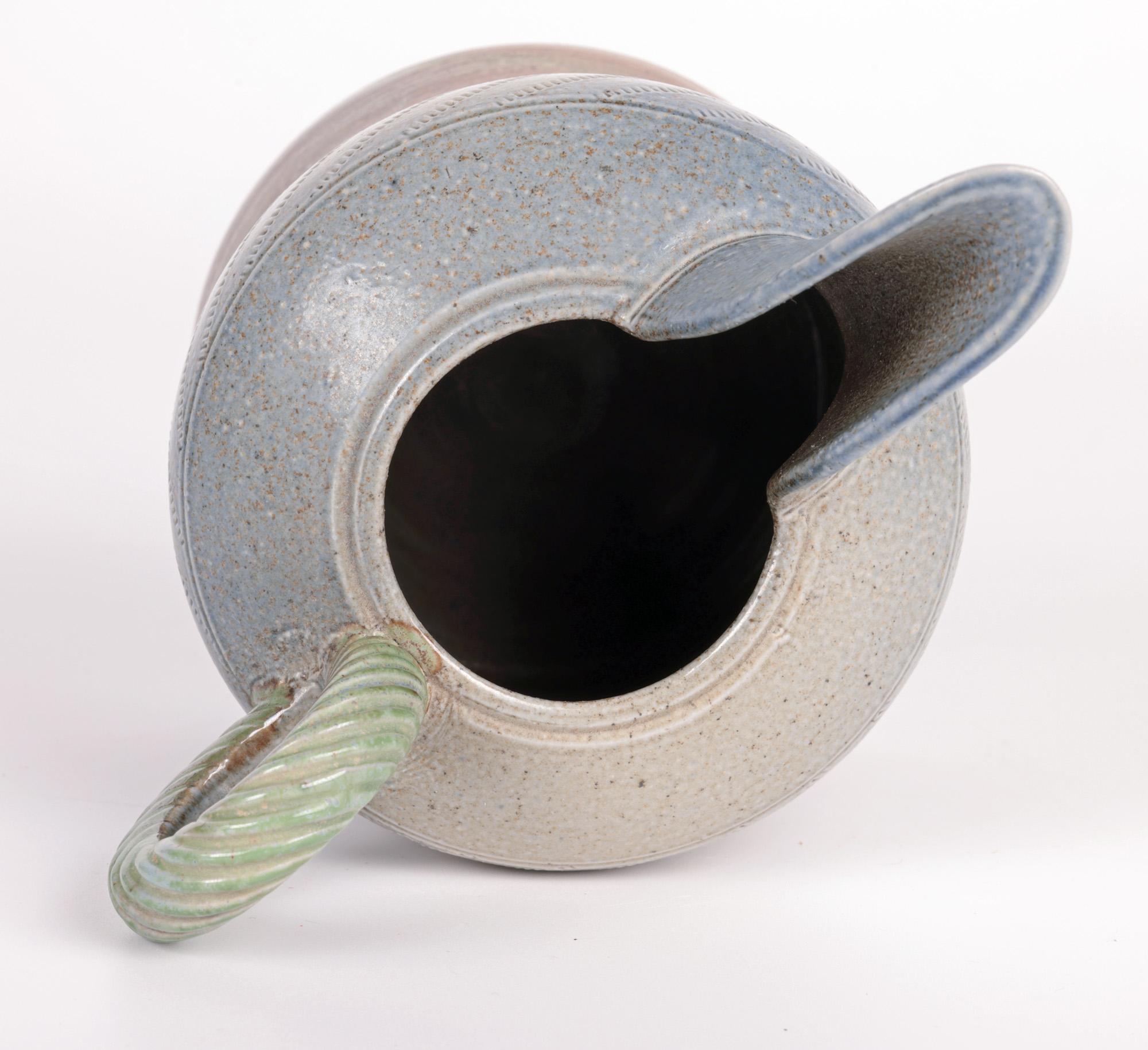 Jane Hamlyn Studio Pottery Salz glasierte Kanne 20. Jahrhundert im Angebot 4