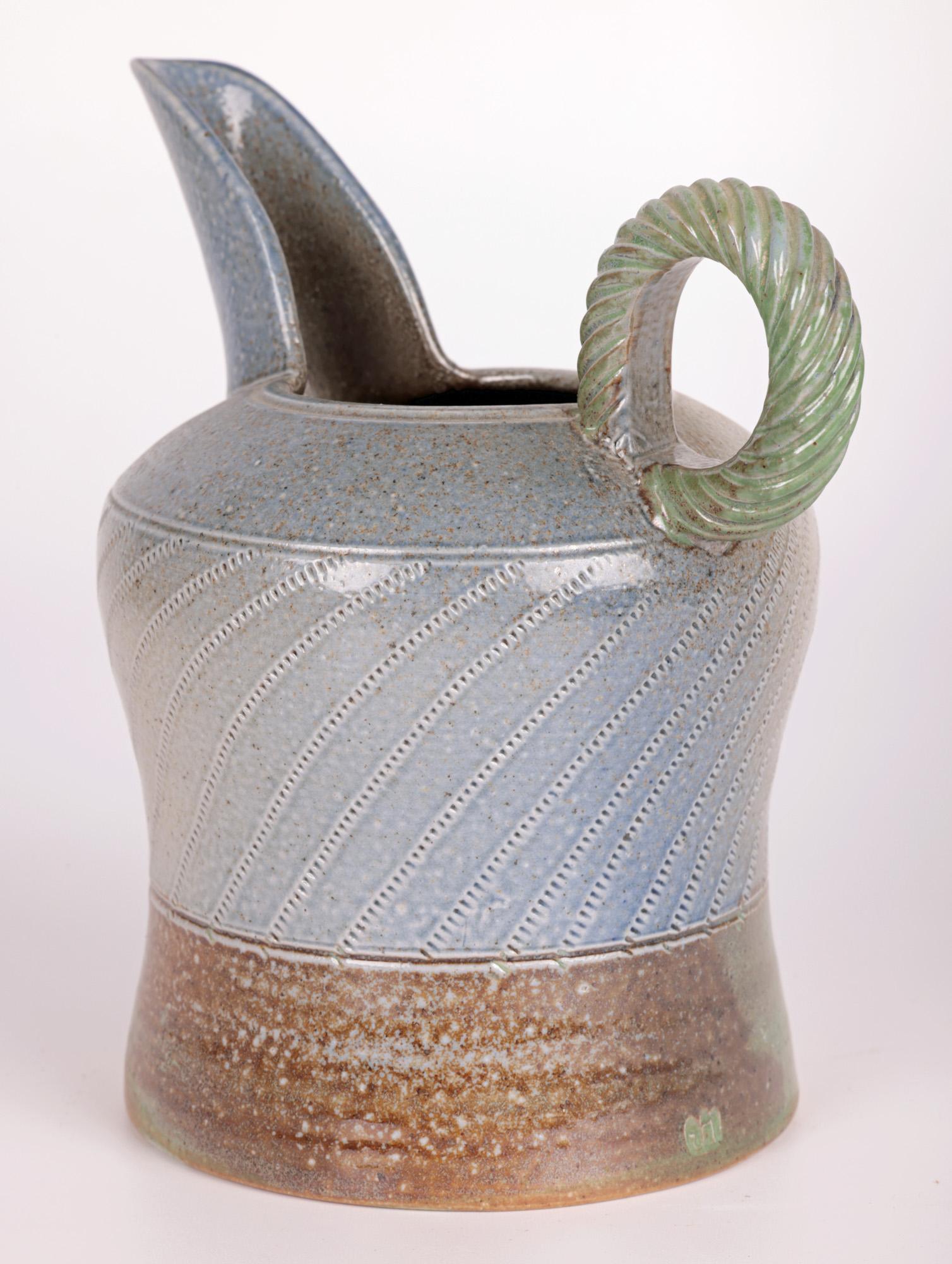 Jane Hamlyn Studio Pottery Salt Glazed Jug 20th Century For Sale 6