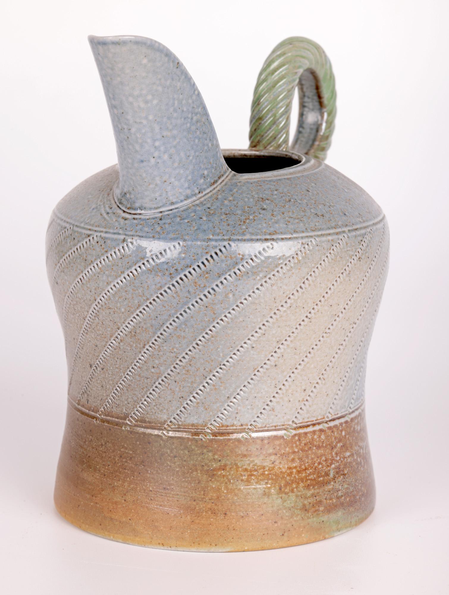Jane Hamlyn Studio Pottery Salz glasierte Kanne 20. Jahrhundert im Angebot 7