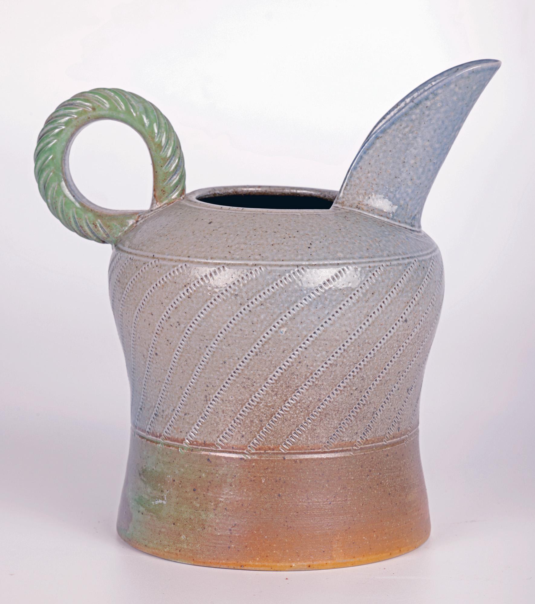Jane Hamlyn Studio Pottery Salz glasierte Kanne 20. Jahrhundert im Angebot 9