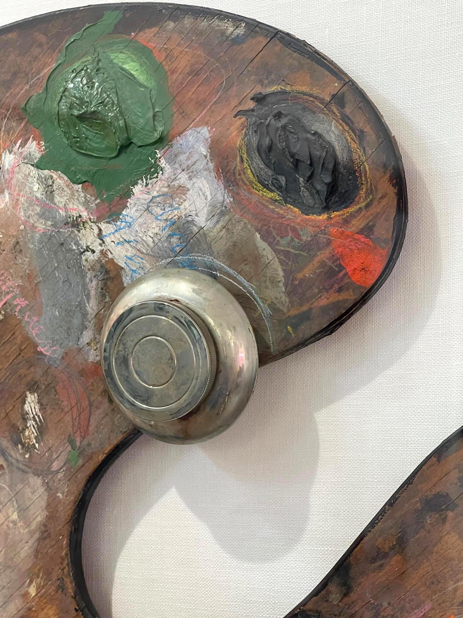 Artist's Palette - unique mixed media work (from the Estate of Met Museum EVP) For Sale 9