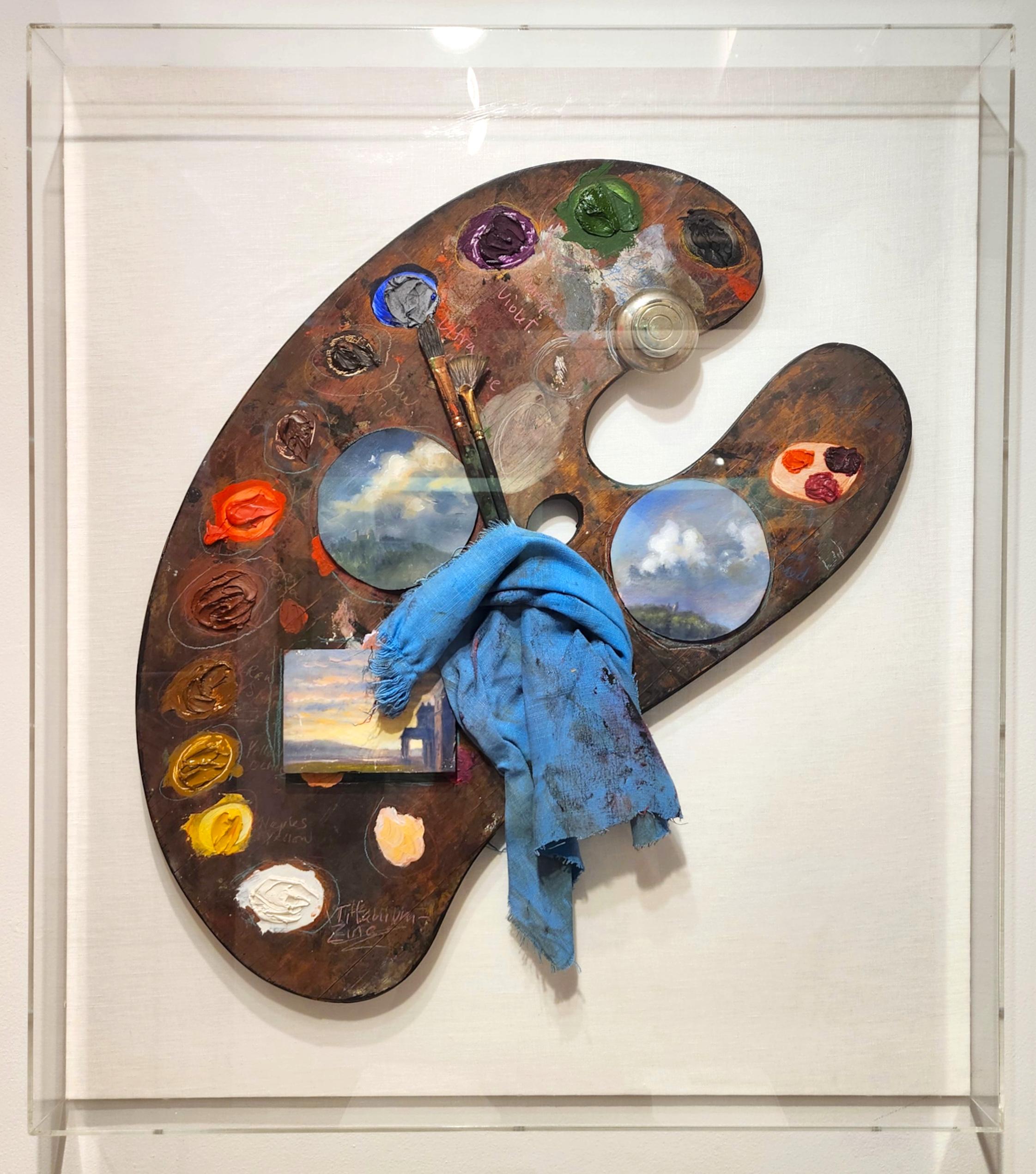 Artist's Palette - unique mixed media work (from the Estate of Met Museum EVP) - Sculpture by Jane Hammond