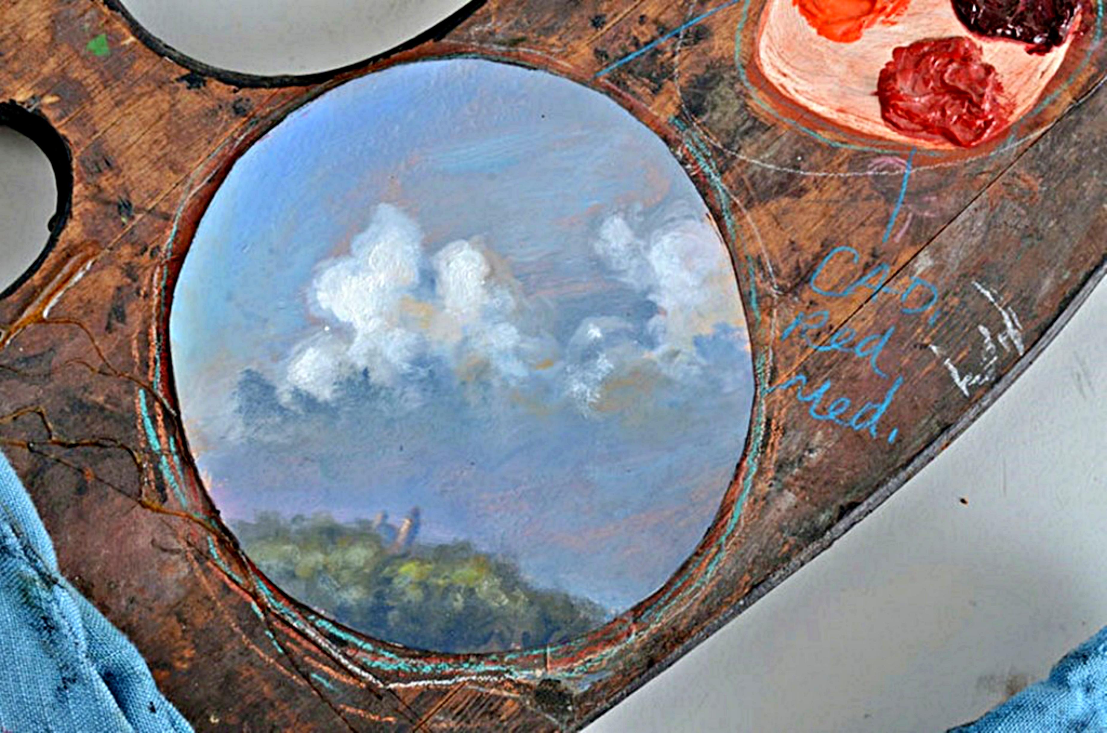 Artist's Palette - unique SIGNED mixed media painting in Shadow Box + provenance en vente 8