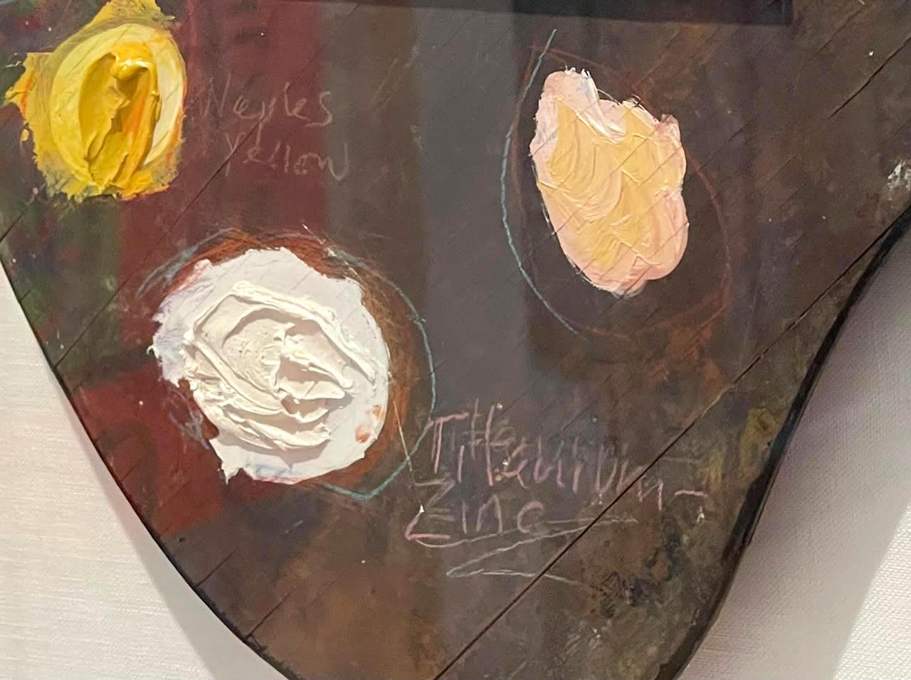 Artist's Palette - unique SIGNED mixed media painting in Shadow Box + provenance en vente 15