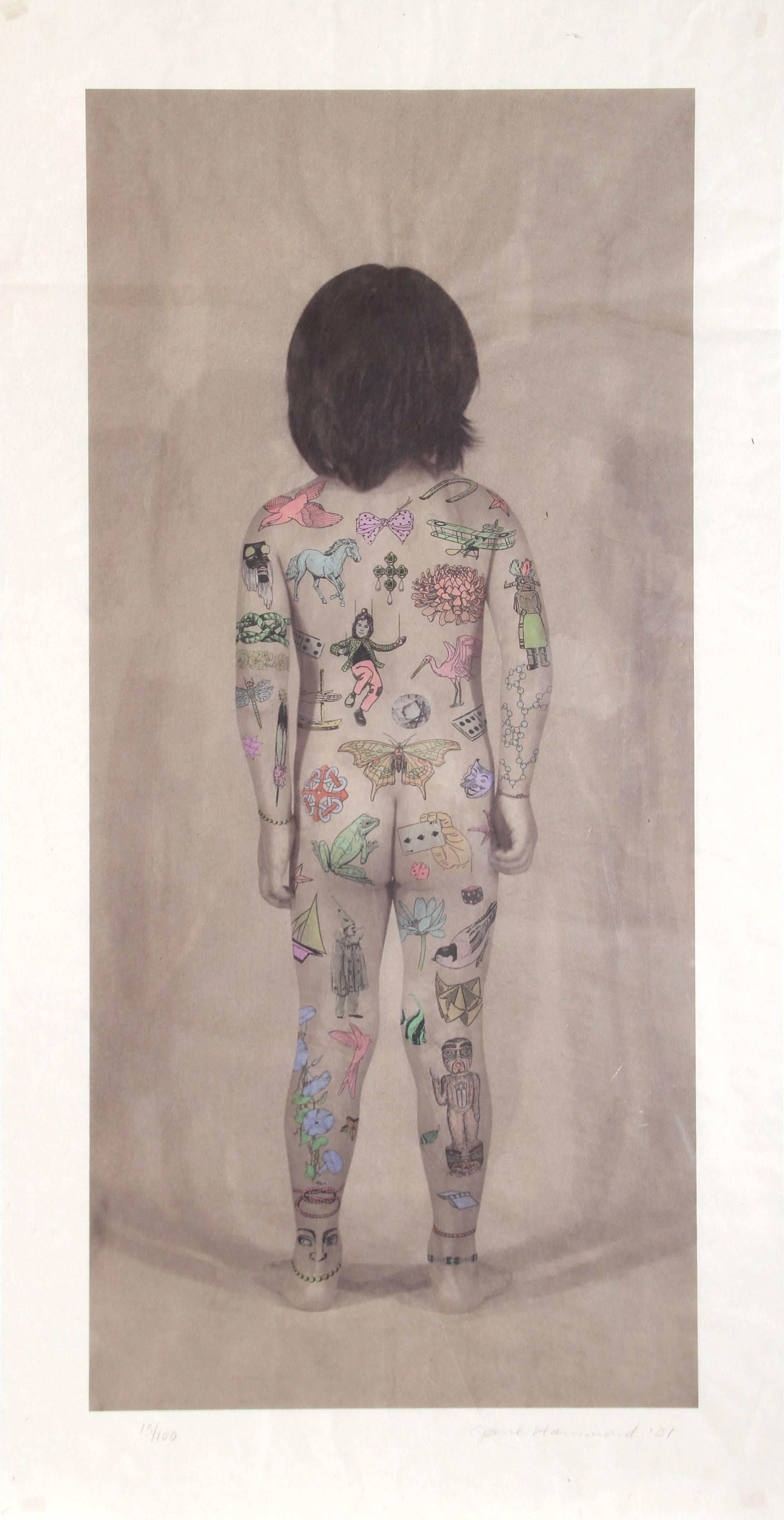 Language Body, Nude Digital Print de Jane Hammond