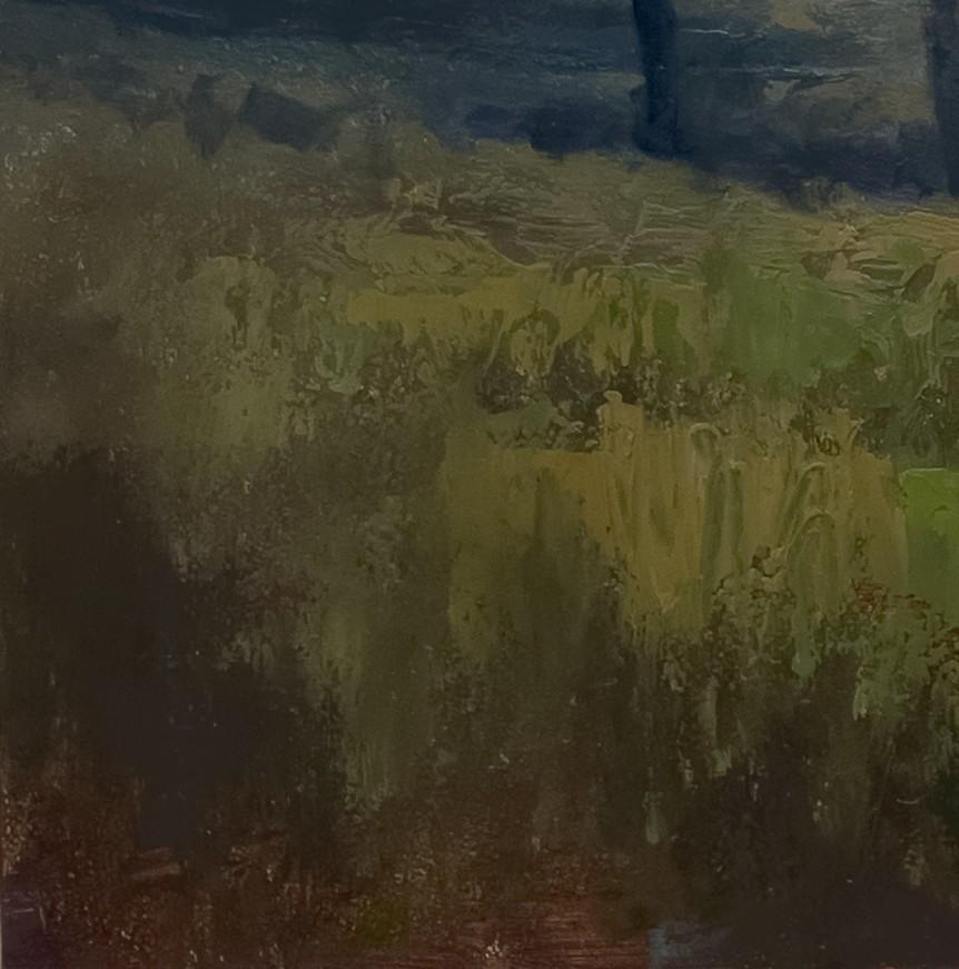„Above Shark Harbor“ (2023) von Jane Hunt, Original-Ölgemälde, Sonnenuntergang im Angebot 1