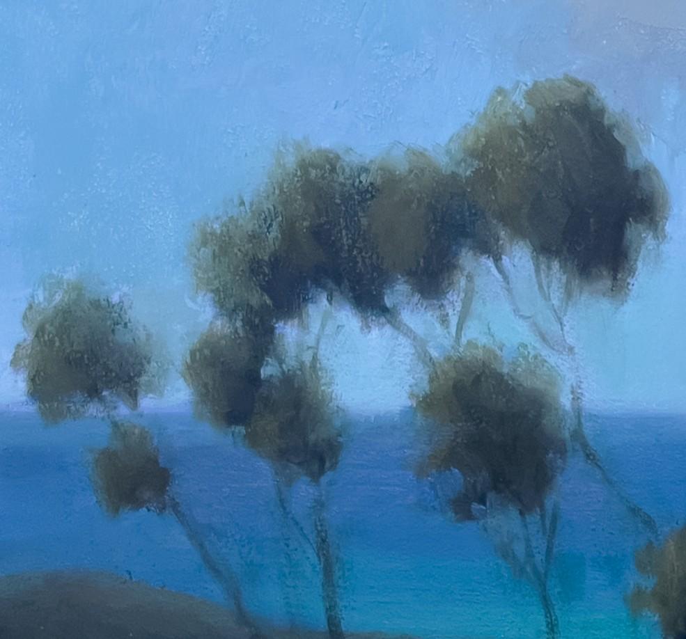 „Above Shark Harbor“ (2023) von Jane Hunt, Original-Ölgemälde, Sonnenuntergang im Angebot 3