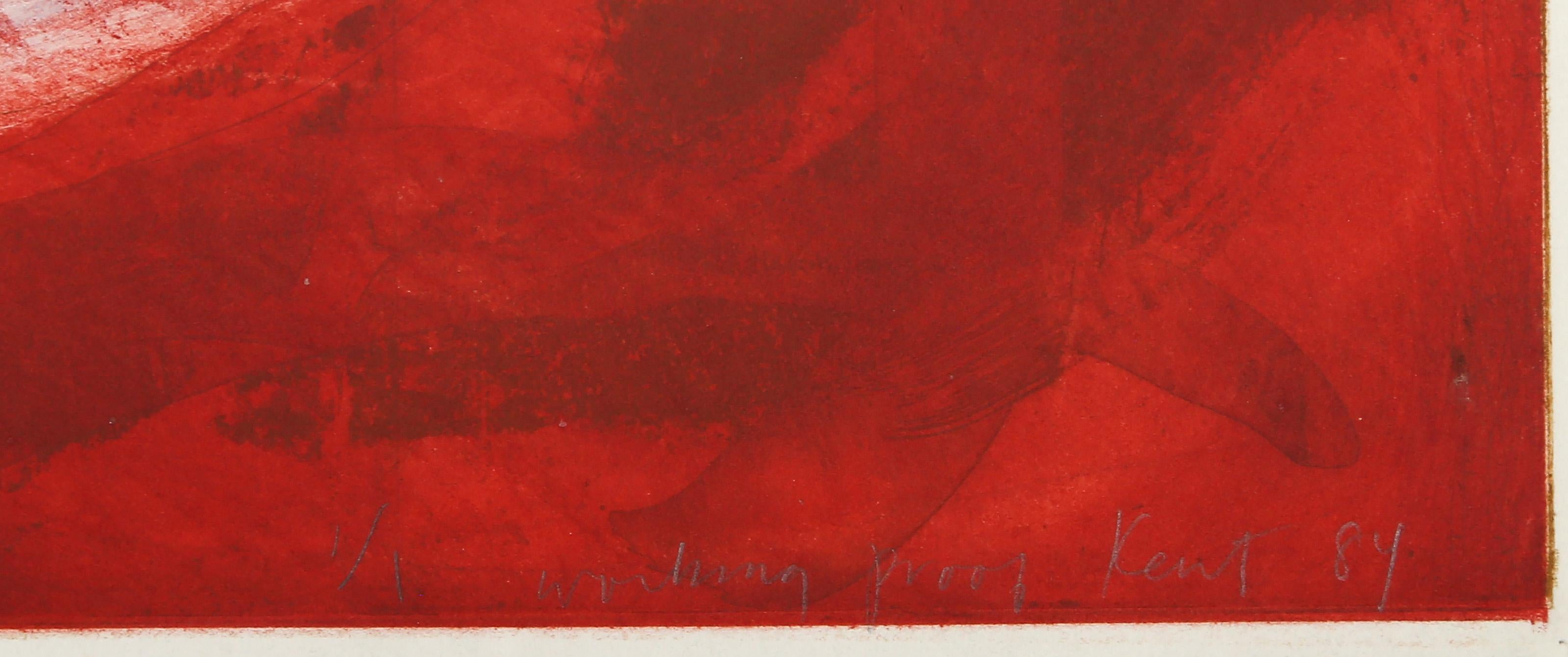 Embryo, Abstract Expressionist Monotype Etching by Jane Kent For Sale 3