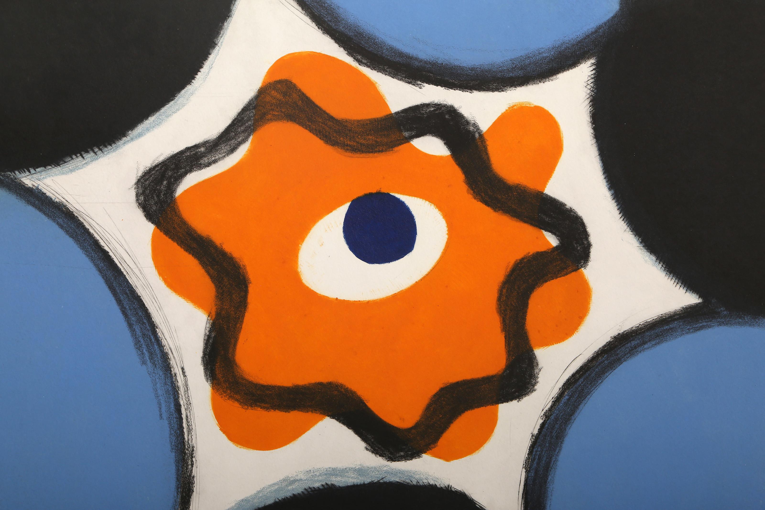 Fried Egg, Abstract Geometric Monotype Etching by Jane Kent For Sale 1