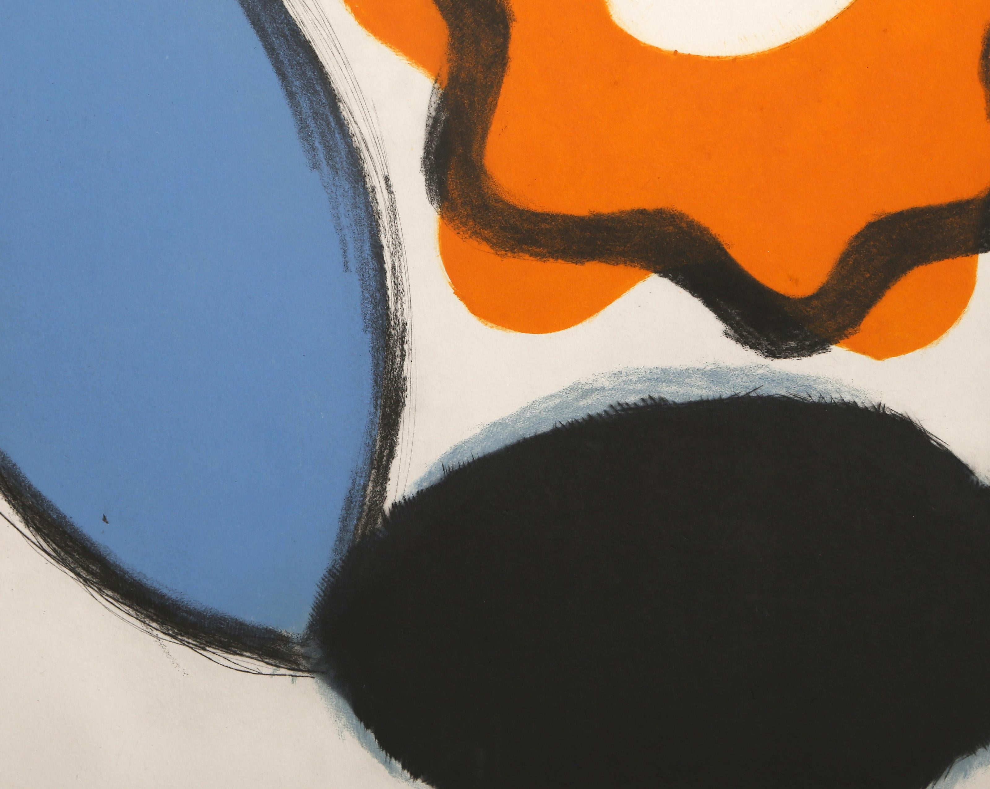 Fried Egg, Abstract Geometric Monotype Etching by Jane Kent For Sale 2