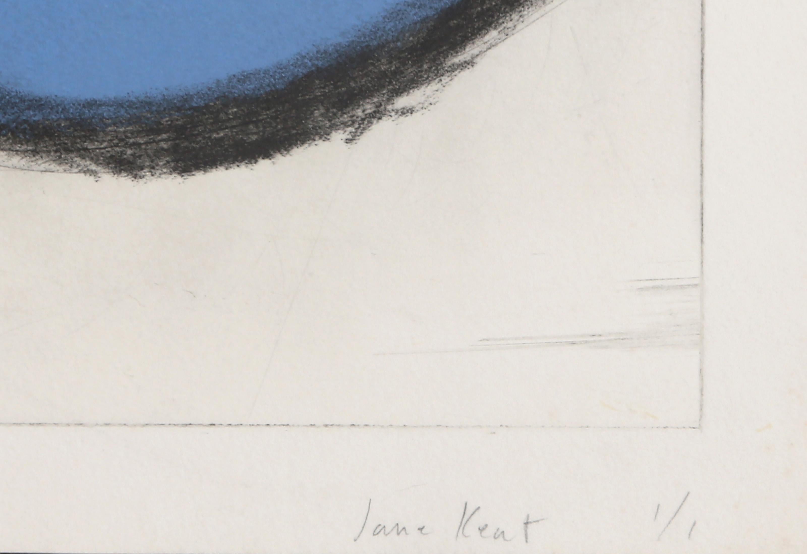 Fried Egg, Abstract Geometric Monotype Etching by Jane Kent For Sale 3