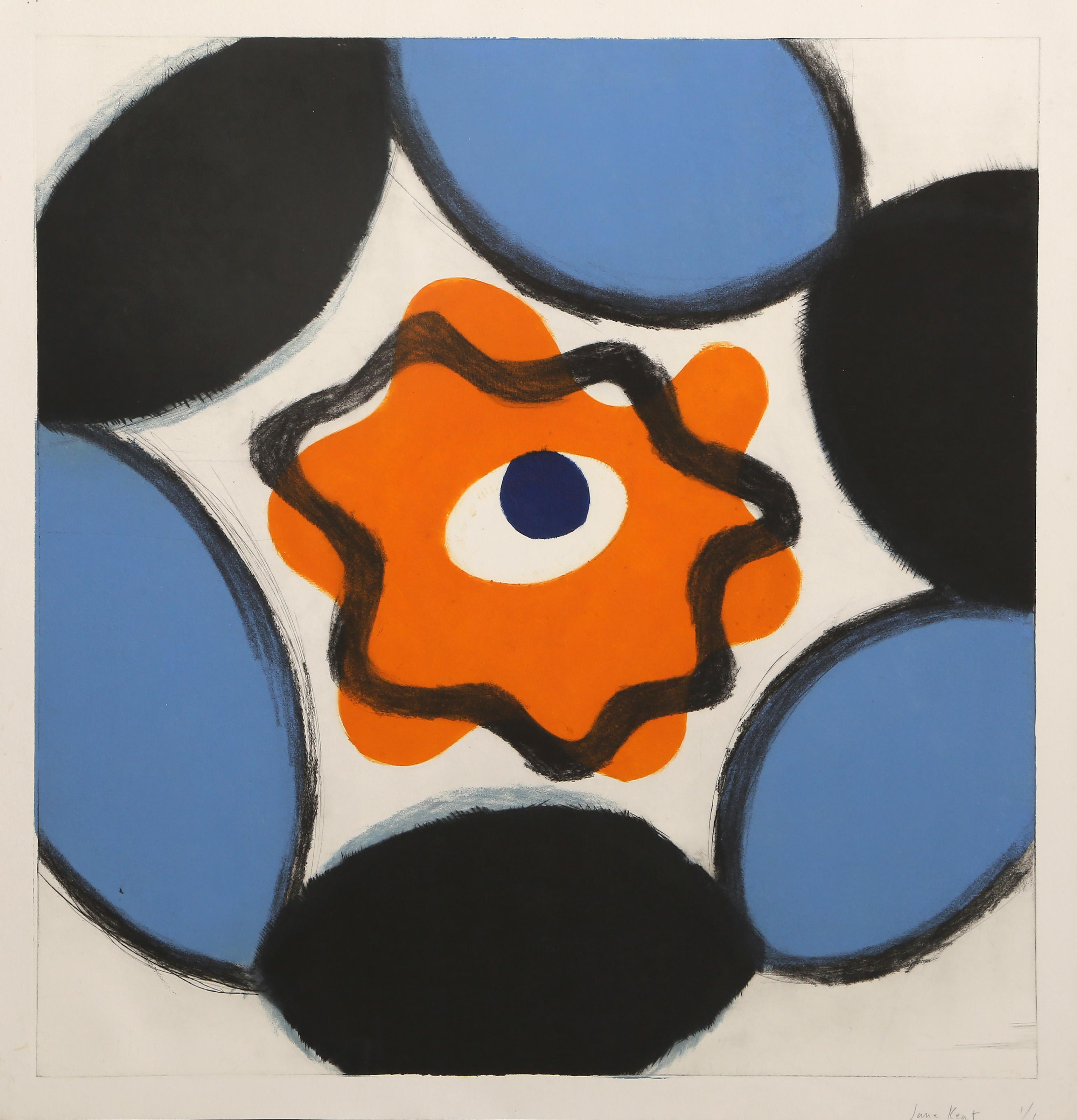 Jane Kent, American (1952 - ) - Fried Egg, Year:  circa 1980, Medium:  Monotype etching on heavy stock cotton paper, signed and numbered in pencil, Edition:  1/1, Image Size:  24 x 23.25 inches, Size:  26 x 25.25 in. (66.04 x 64.14 cm)