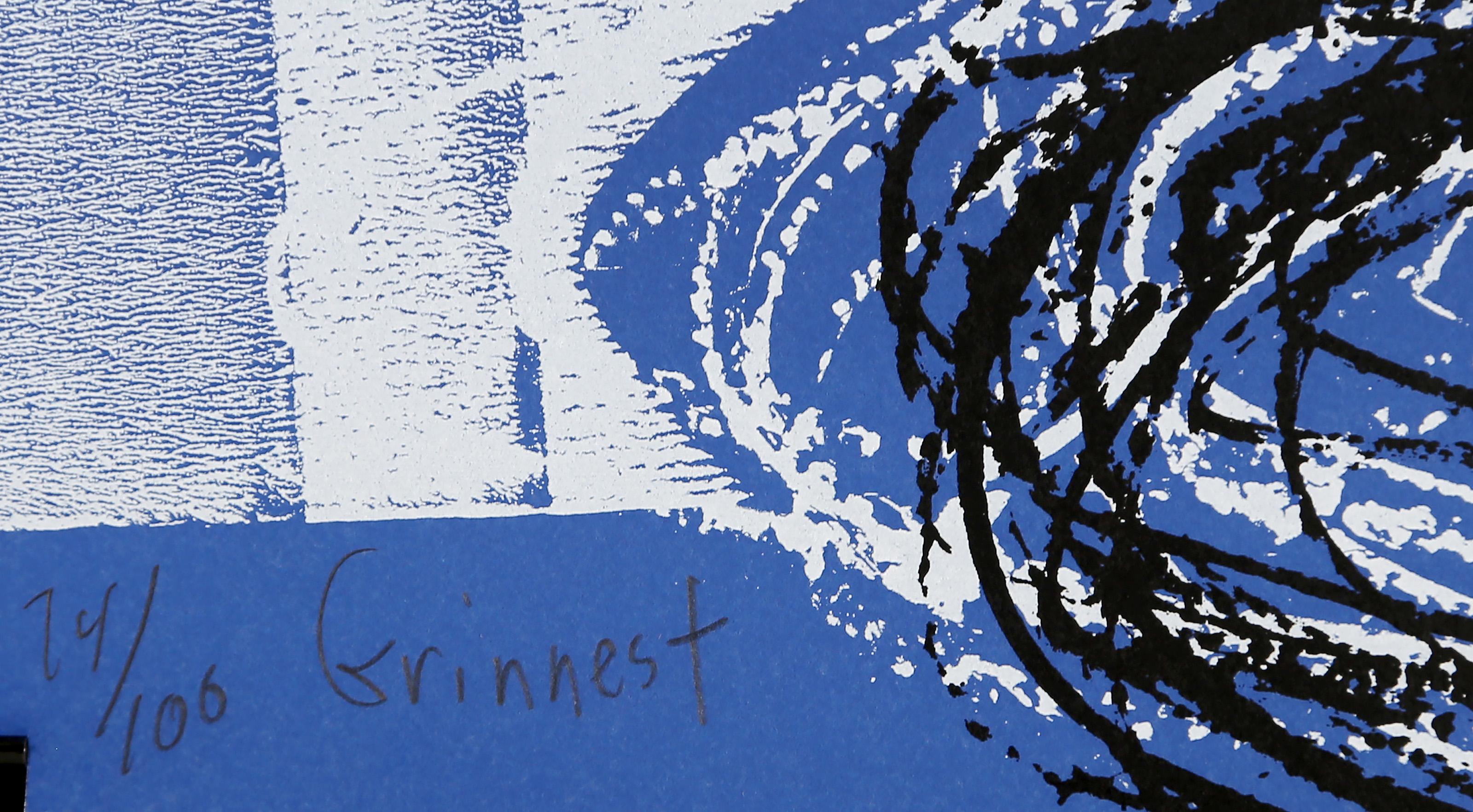Grinnest, Abstrakter Siebdruck von Jane Kent im Angebot 2