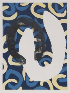 O.V, Abstract Expressionist Screeprint by Jane Kent