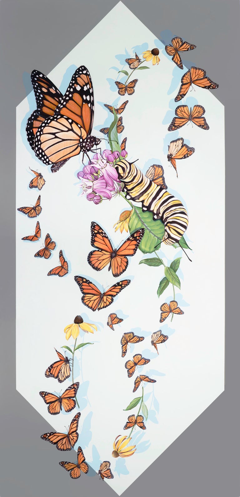 Jane Kim Kaleidoscope Important Monarch Butterfly Acrylic