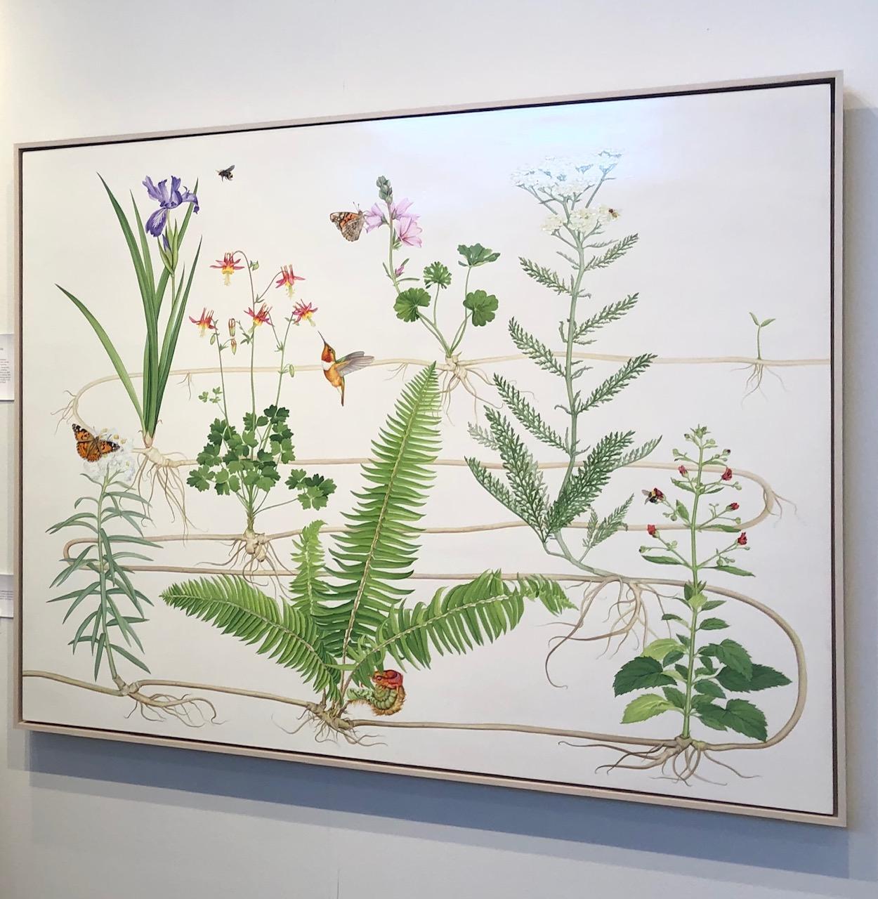 Rise Home / contemporary botanical painting California nature - Painting by Jane Kim