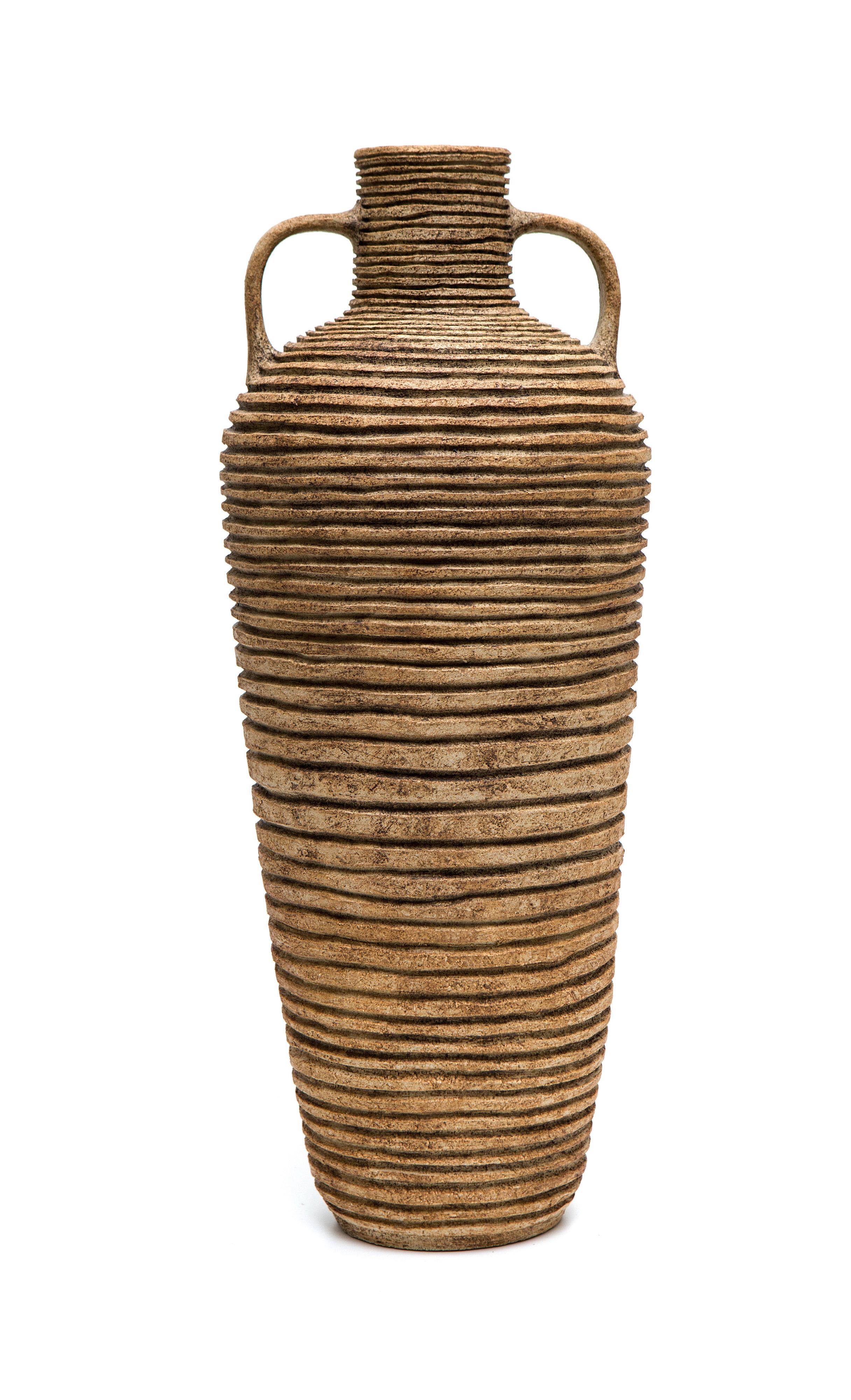 XXIe siècle et contemporain Jane Kite, grande amphore cannelée en vente