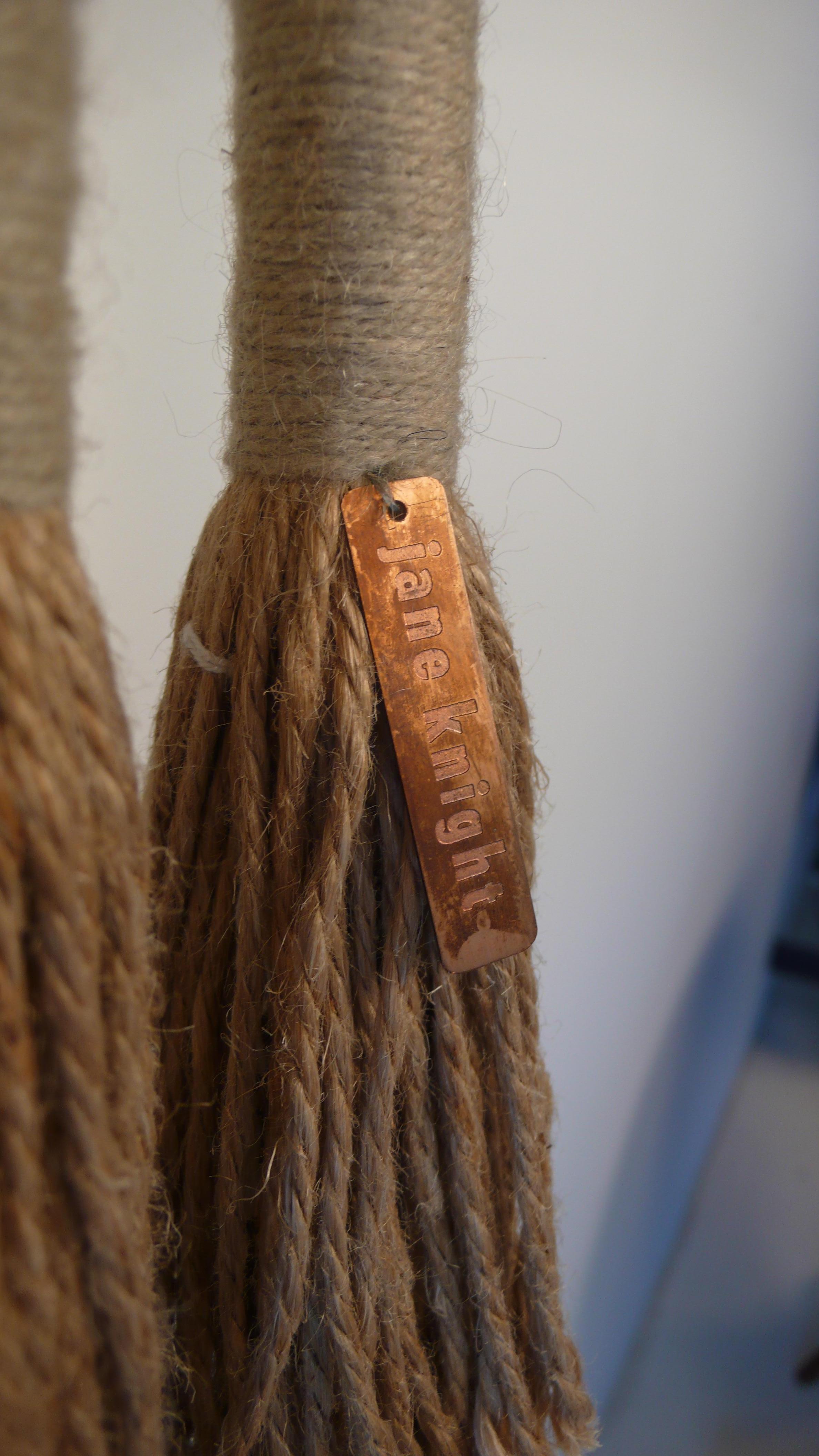 Textile Installation Titled 'Eye' by Detroit Fiber Artist Jane Knight 1970s For Sale 3