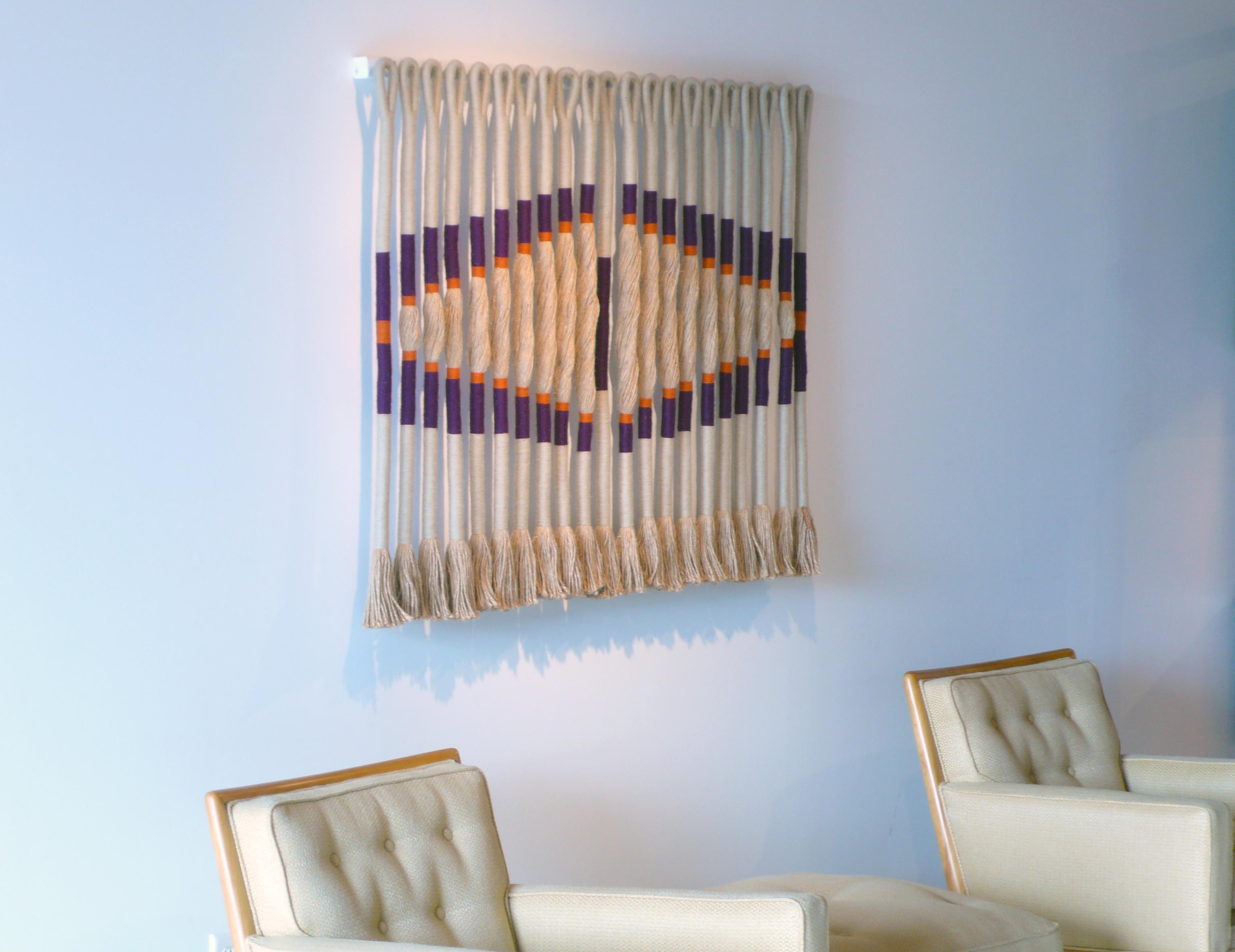 Textile Installation Titled 'Eye' by Detroit Fiber Artist Jane Knight 1970s For Sale 8