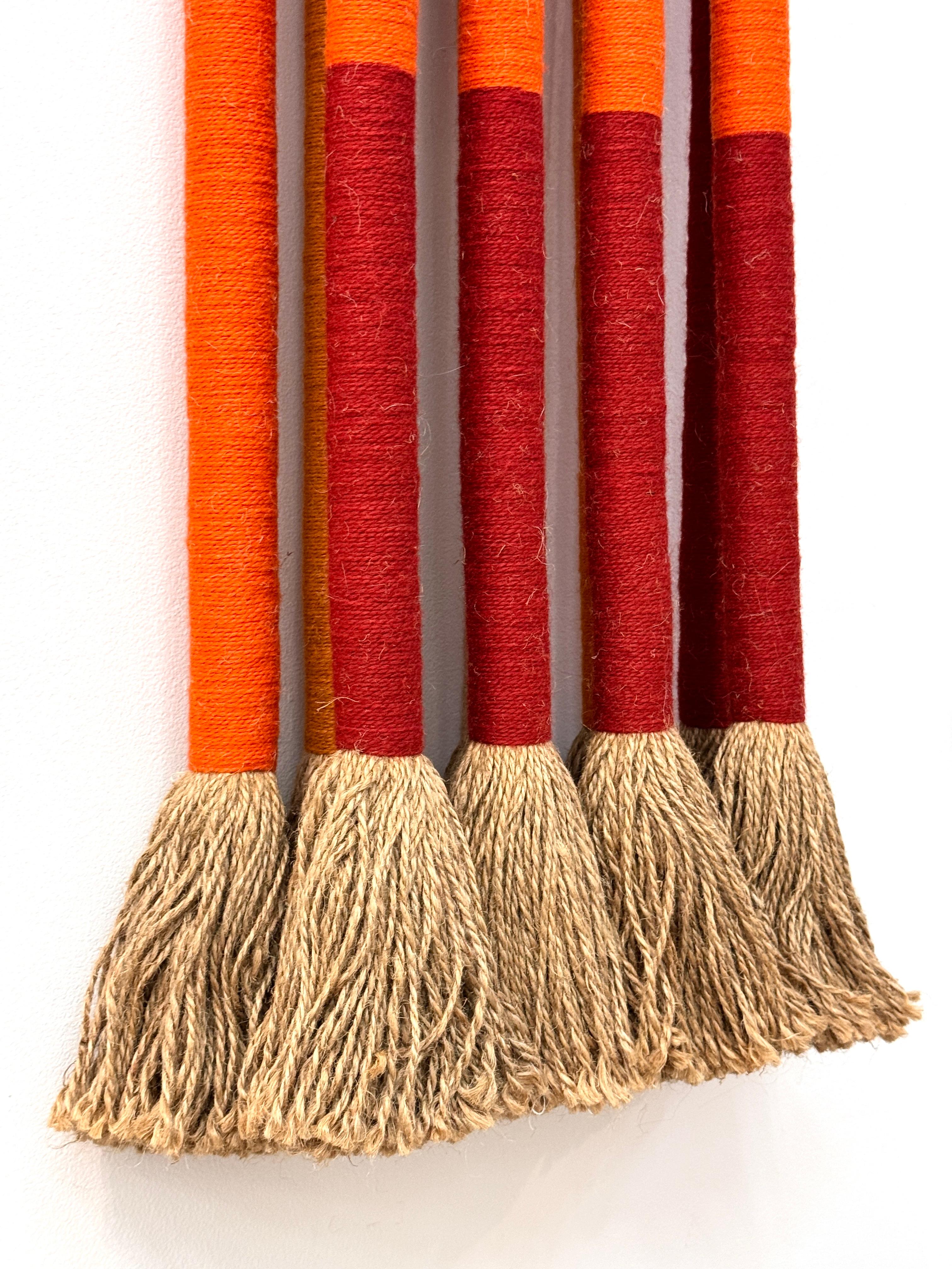 Jane Knight Fiber Art Textile Jute Rope Wall Hanging Sculpture For Sale 4