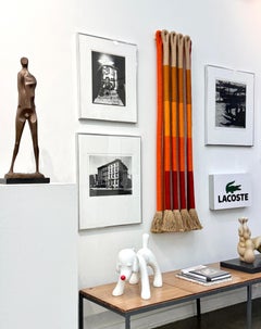 Jane Knight Arte en fibra textil Escultura colgante de pared de cuerda de yute