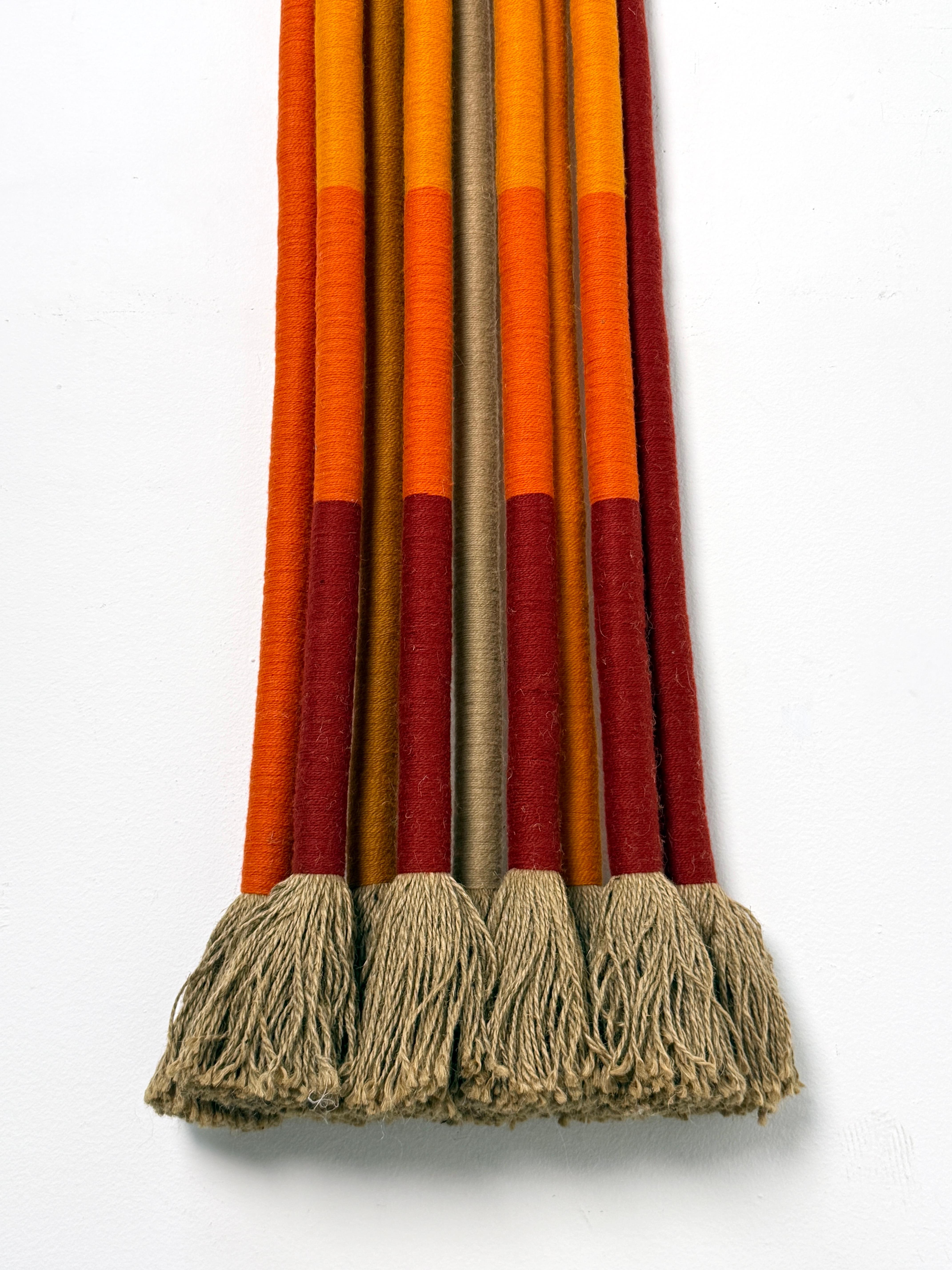 Jane Knight Fiber Art Textile Jute Rope Wall Hanging Sculpture In Good Condition For Sale In Troy, MI