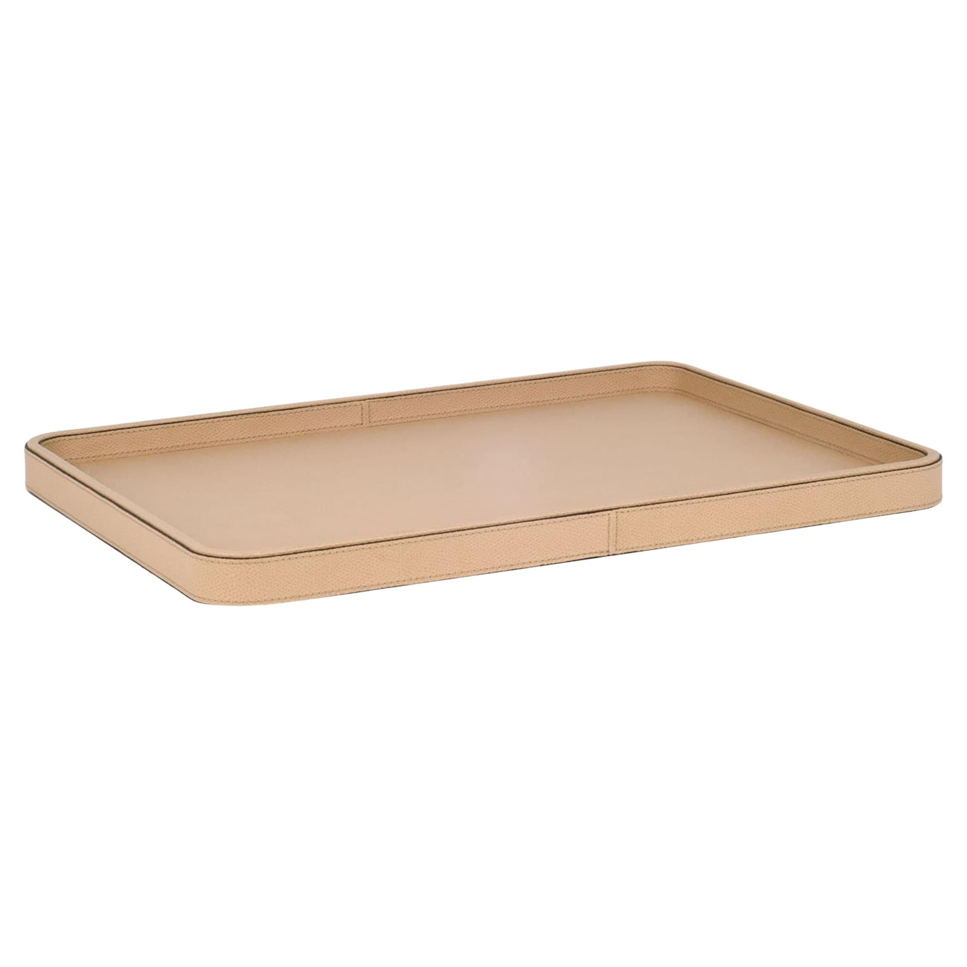 Jane Large Rectangular Nut-Brown Tray For Sale