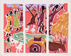 "Sharing" Multi Layer Screen Print on Paper