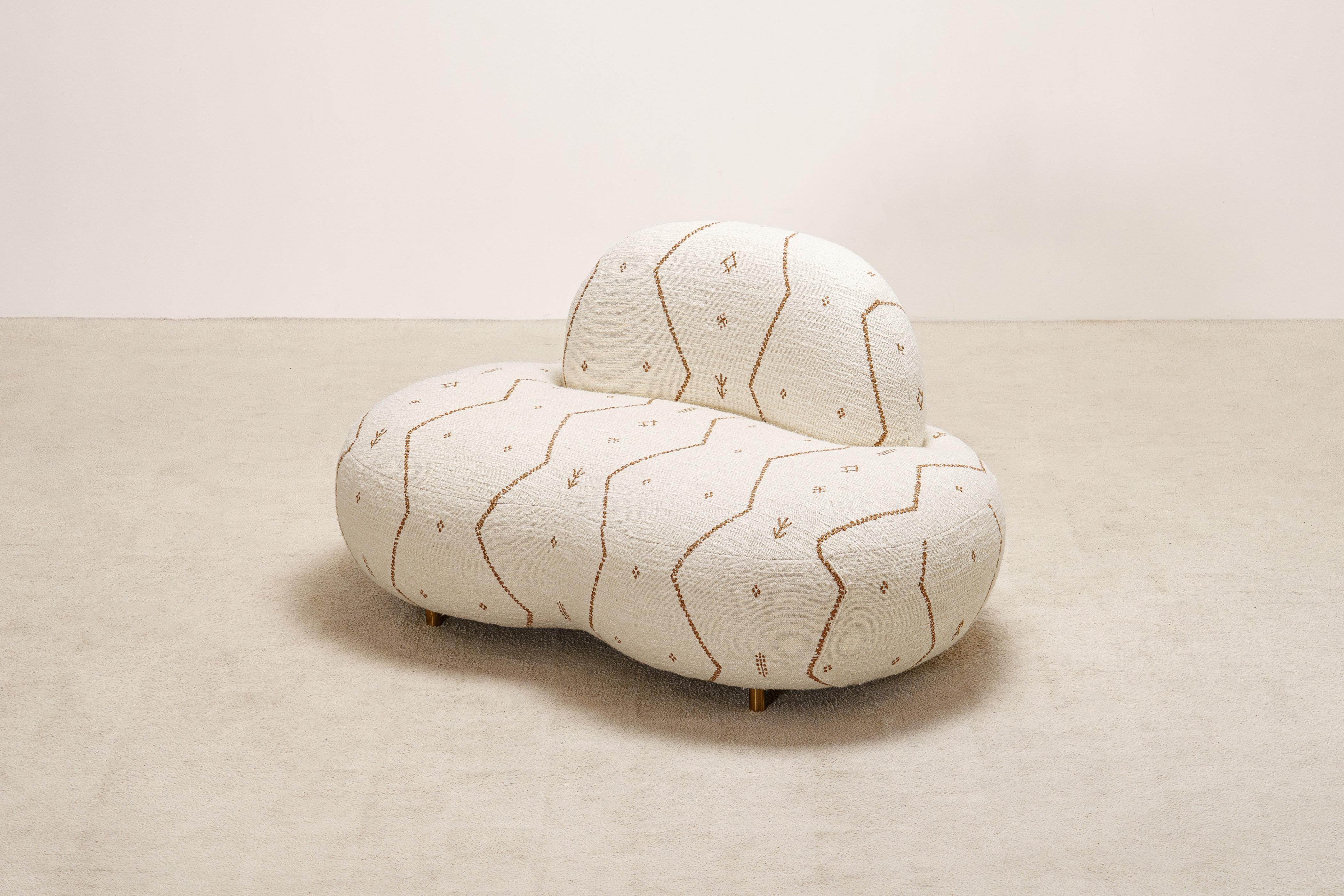 Laiton Chaise longue A Janes par Proisy Studio en vente