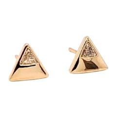 Diamant Trillionen 0,13 Karat Ohrstecker aus 14 Karat Gelbgold
