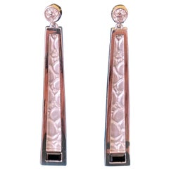 Diamond 0.30ctw Dangle Earrings in Sterling Silver with Rhodium Plating 