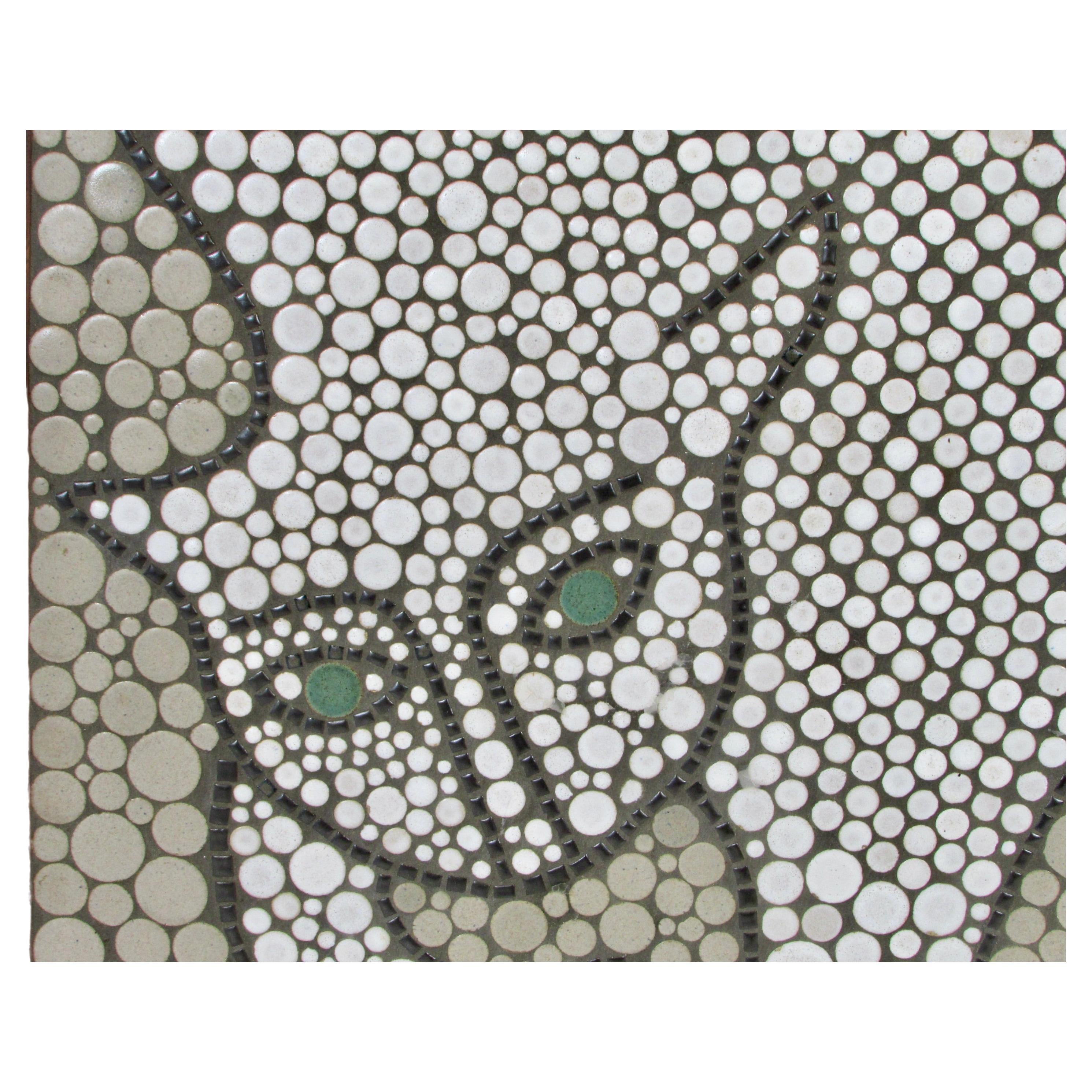 Jane Martz Marshall Studios Master Work in round tile Cat Mosaic Wall Hanging For Sale