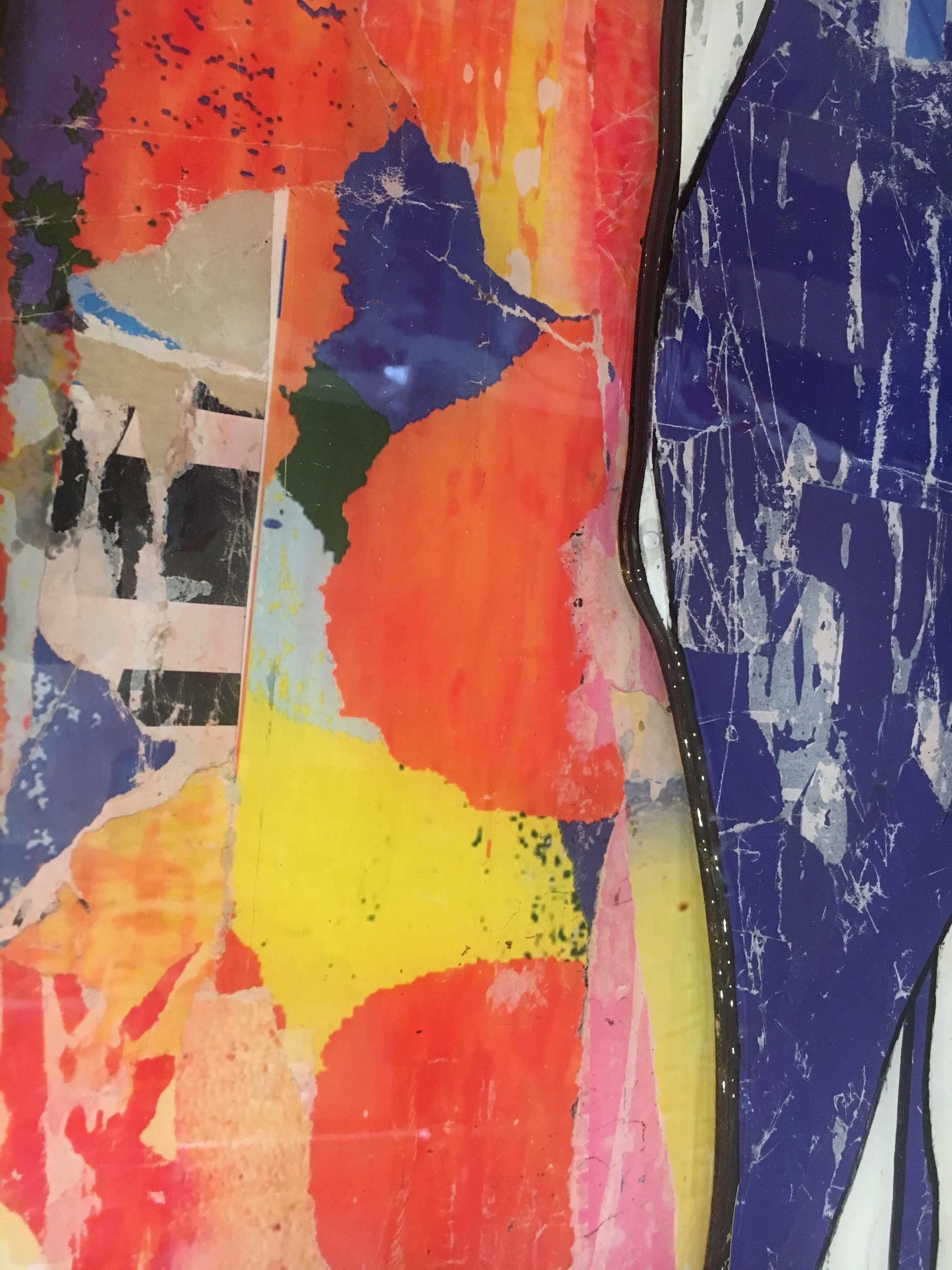 5 Walking Girls Confetti, Jane Maxwell, Mixed Media Collage on Panel-Figurative 11