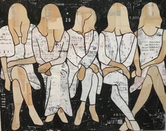 Five Seated Girls