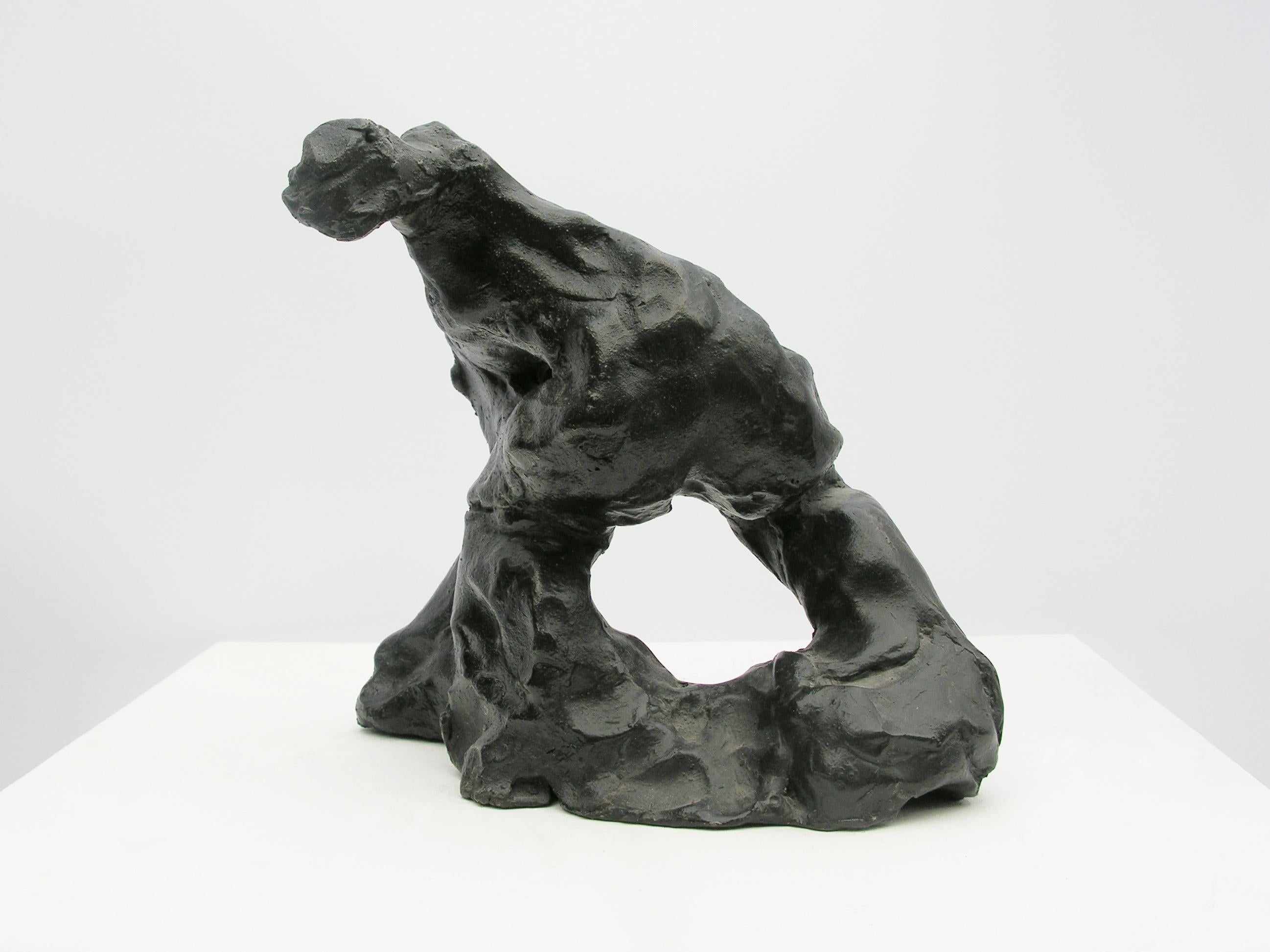 Jane McAdam Freud Figurative Sculpture - After Bacon Series: Head and Heart - British artist, sculpture, bronze, figure