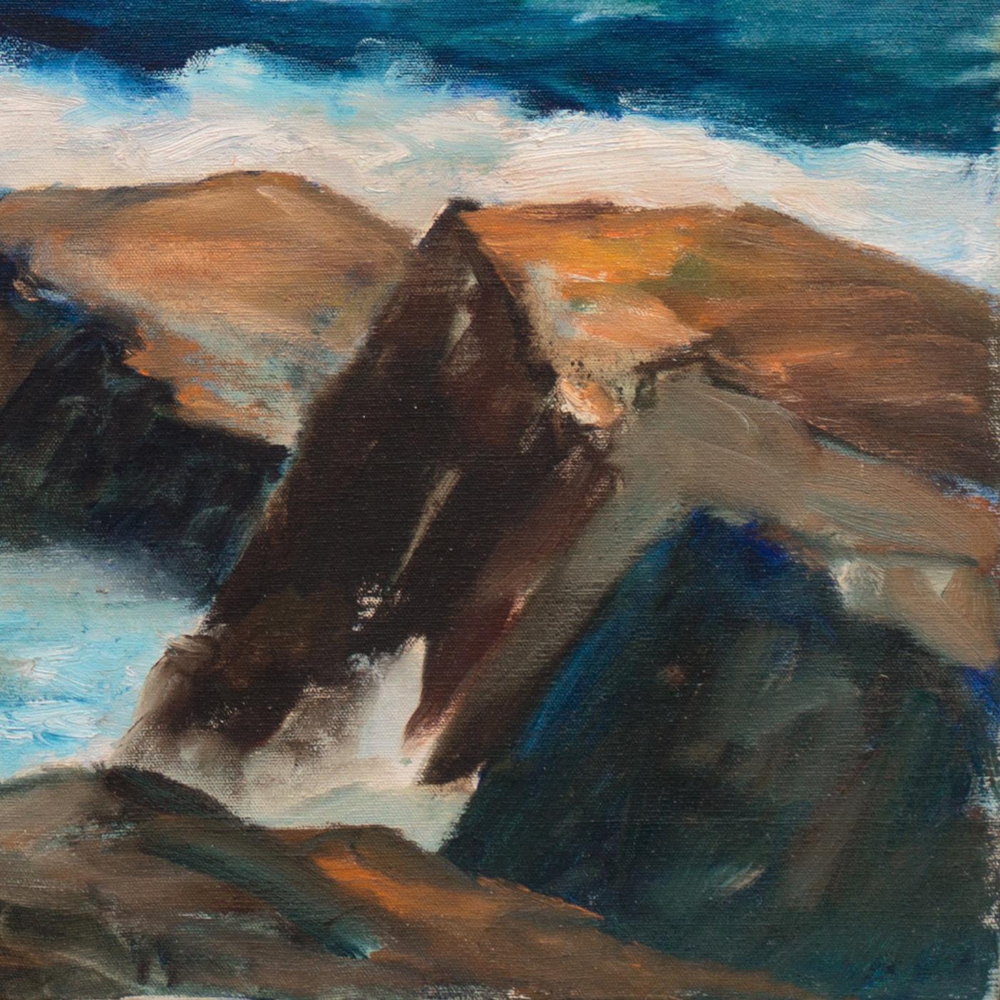 'Pacific Surf', Artista Plein Air Mujer de California, Santa Cruz, Carmel en venta 1