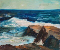 « Pacific Surf », artiste californienne en plein air, Santa Cruz, Carmel