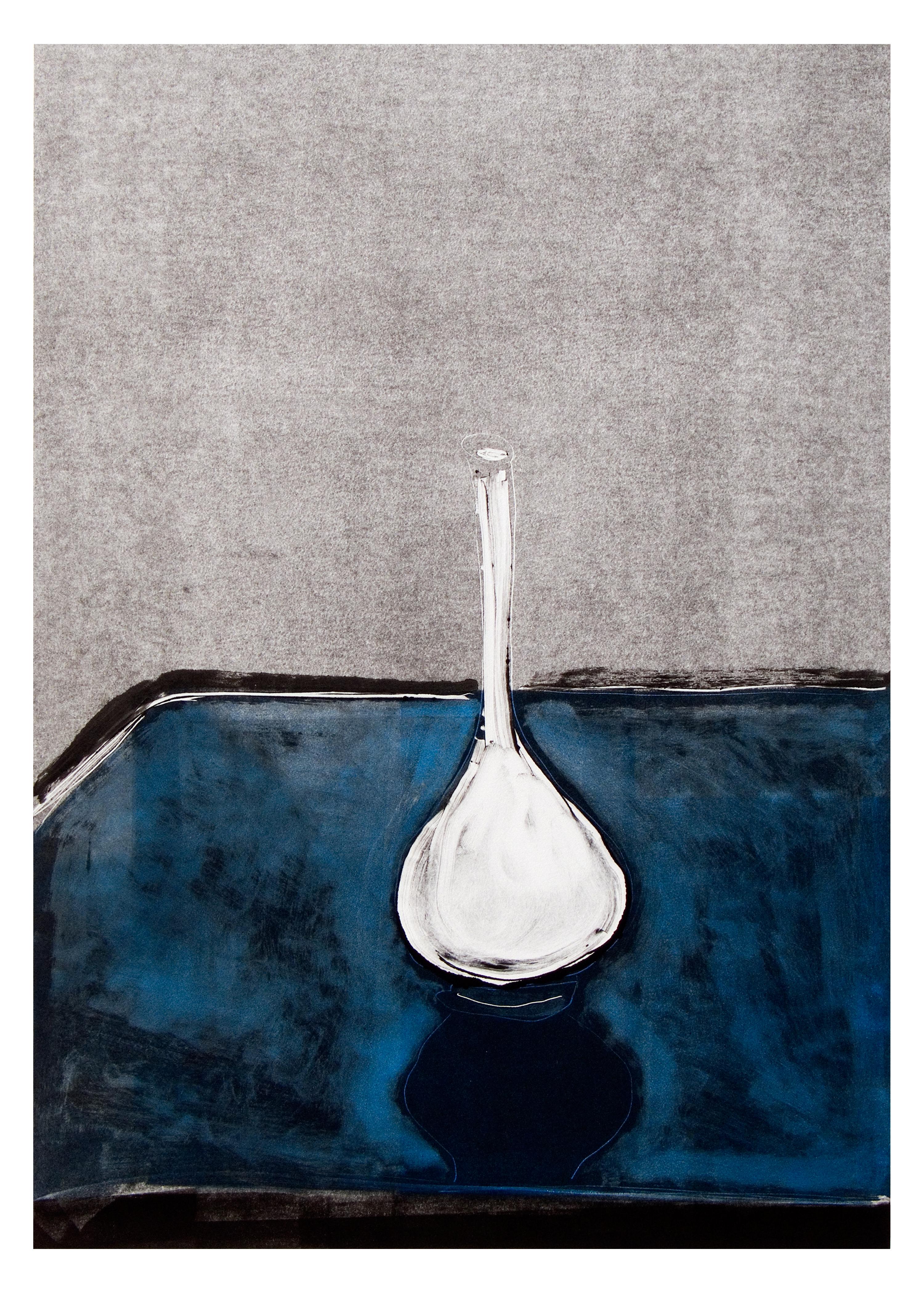 Jane McNichol Still-Life Print - Blue Celadon