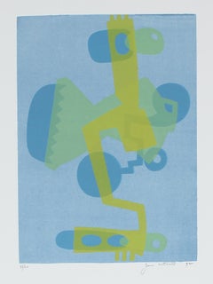 Cool Toned Deconstructed Forms 1972 Serigraph