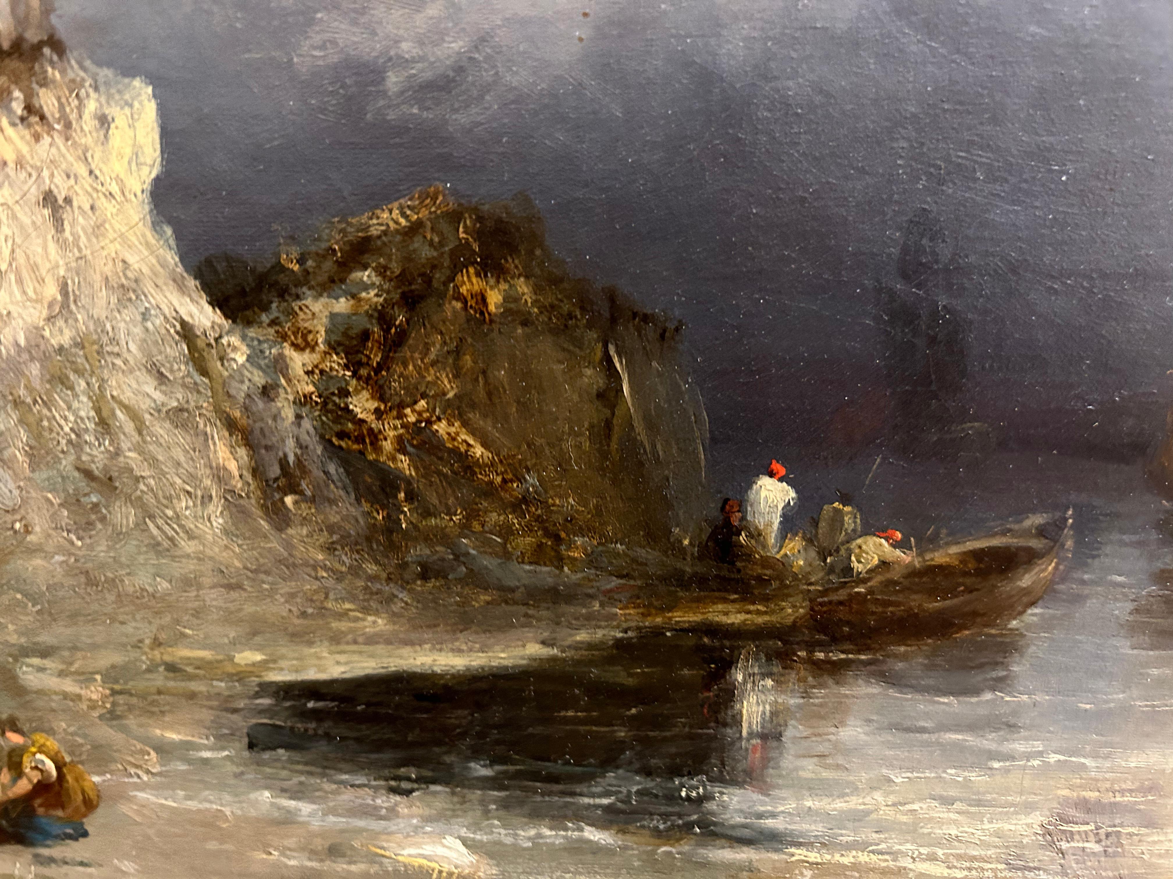 Schottische Seelandschaft aus den frühen 1800er Jahren nach JMW Turner von zwei Nasmyth-Schwestern (Romantik), Painting, von Jane Nasmyth