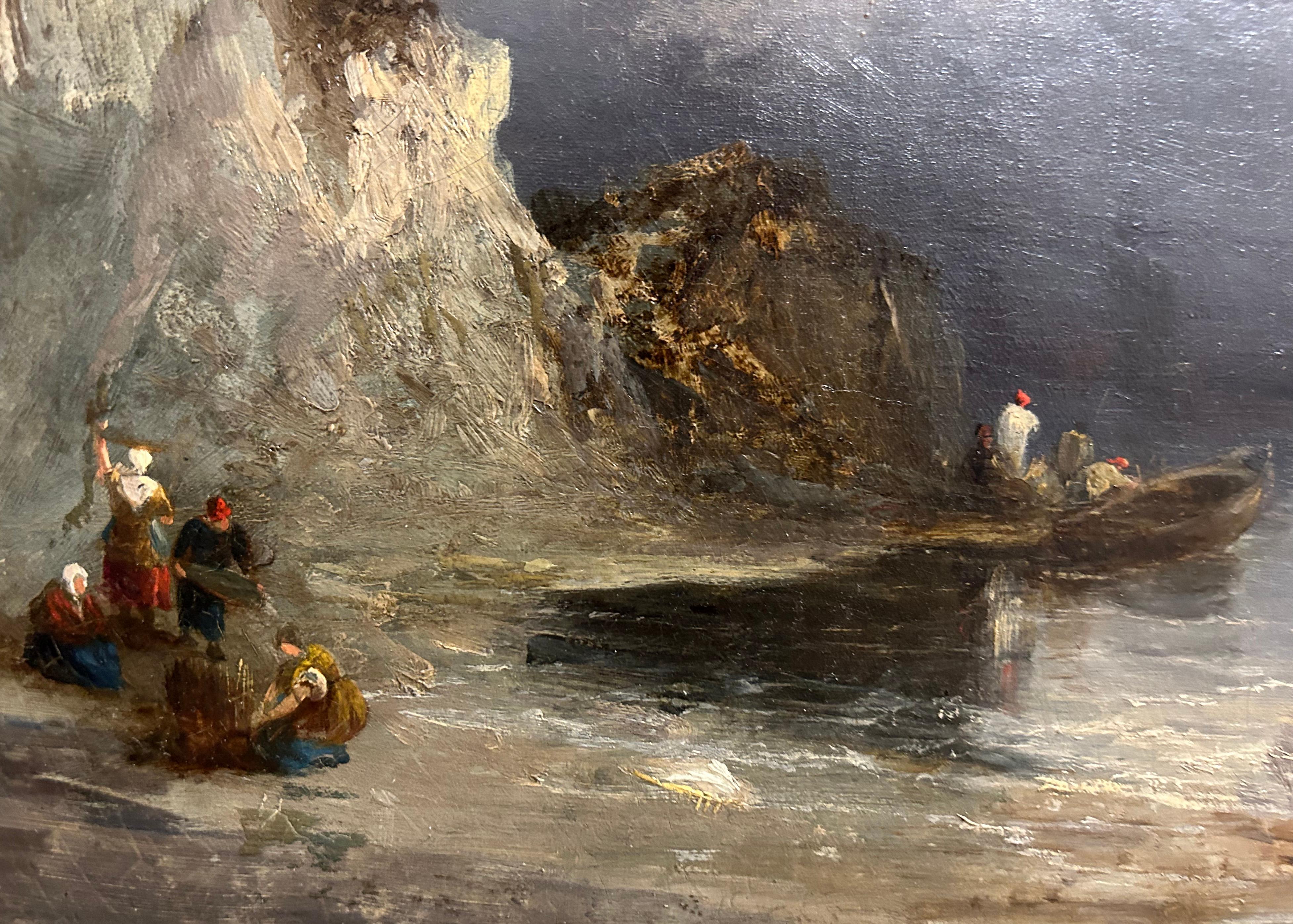 Schottische Seelandschaft aus den frühen 1800er Jahren nach JMW Turner von zwei Nasmyth-Schwestern im Angebot 1