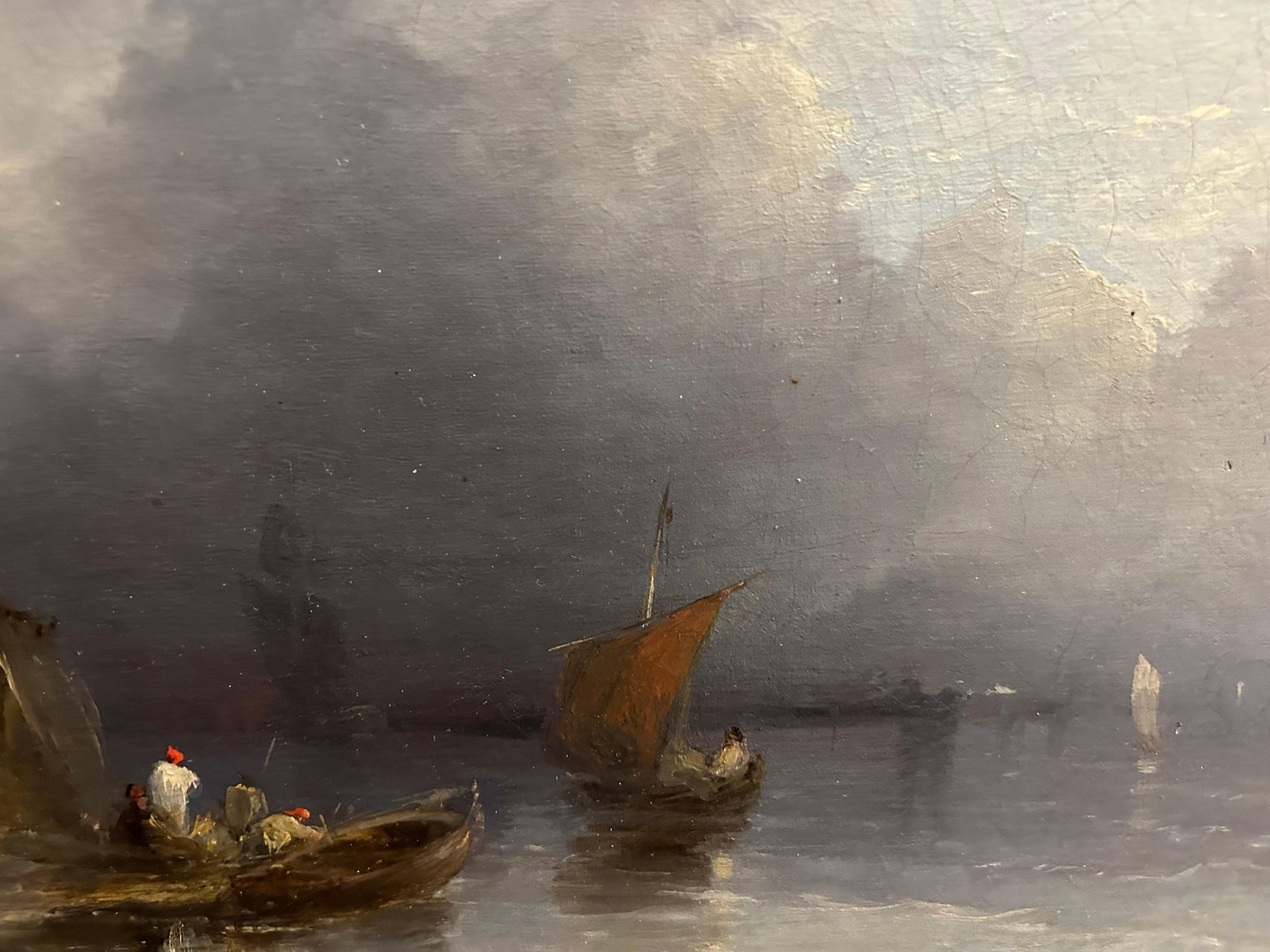 Schottische Seelandschaft aus den frühen 1800er Jahren nach JMW Turner von zwei Nasmyth-Schwestern im Angebot 2