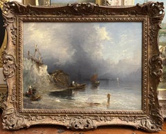 Schottische Seelandschaft aus den frühen 1800er Jahren nach JMW Turner von zwei Nasmyth-Schwestern