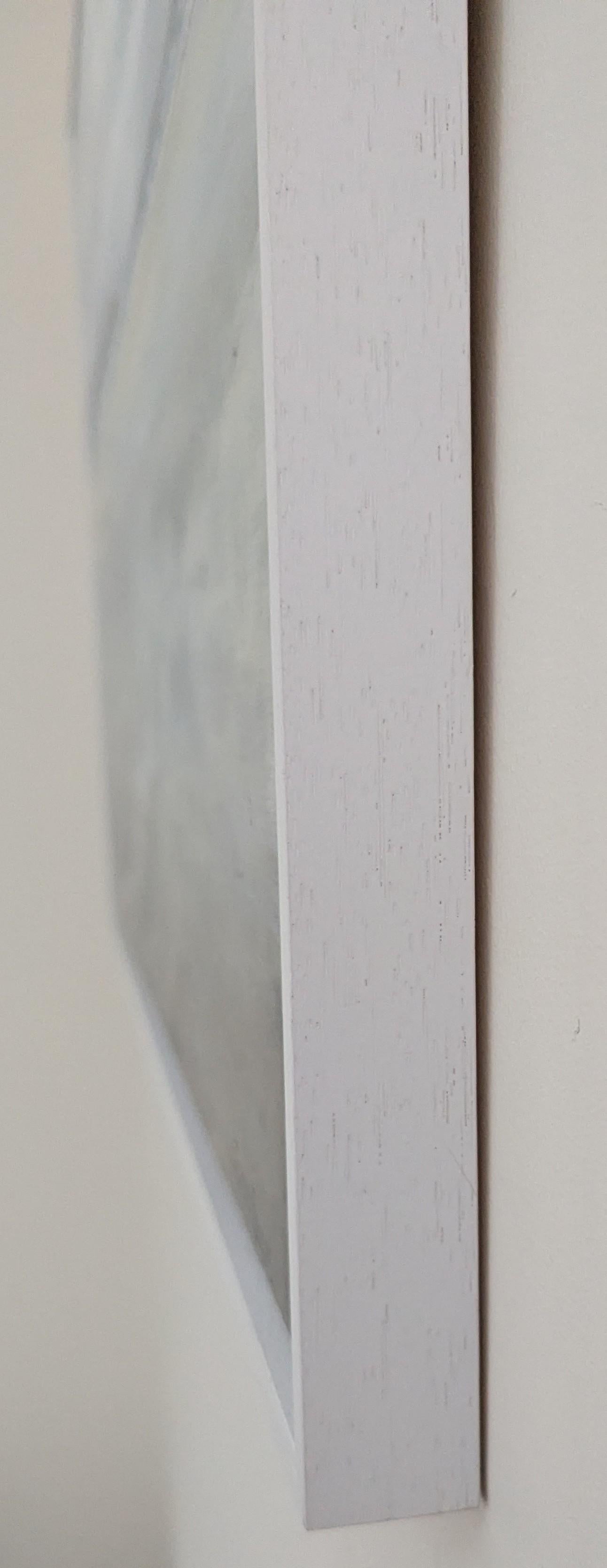 Cloudy day at Broad Haven, Contemporary, landscape, seascape, original (Grau), Figurative Painting, von Jane Peart 