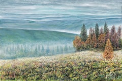 Mist over the moors, Contemporary, landscape, original