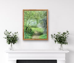 Passeggiata di primavera, Jane Peart, Acrilico su tela, Arte del paesaggio, Arte originale online