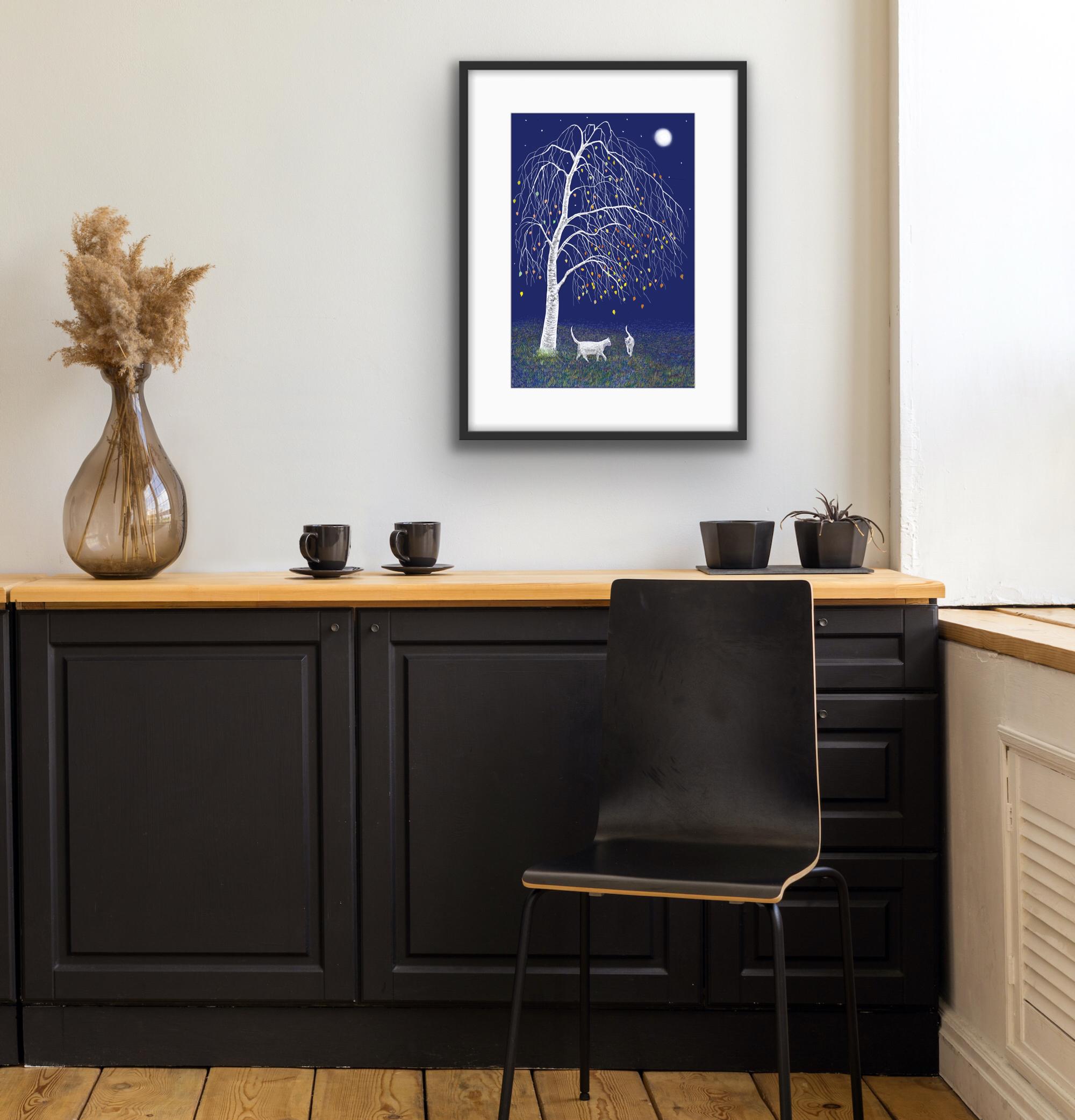 Moonlit Meeting by Jane Peart, Limited edition print, Contemporary art, 2022 For Sale 2