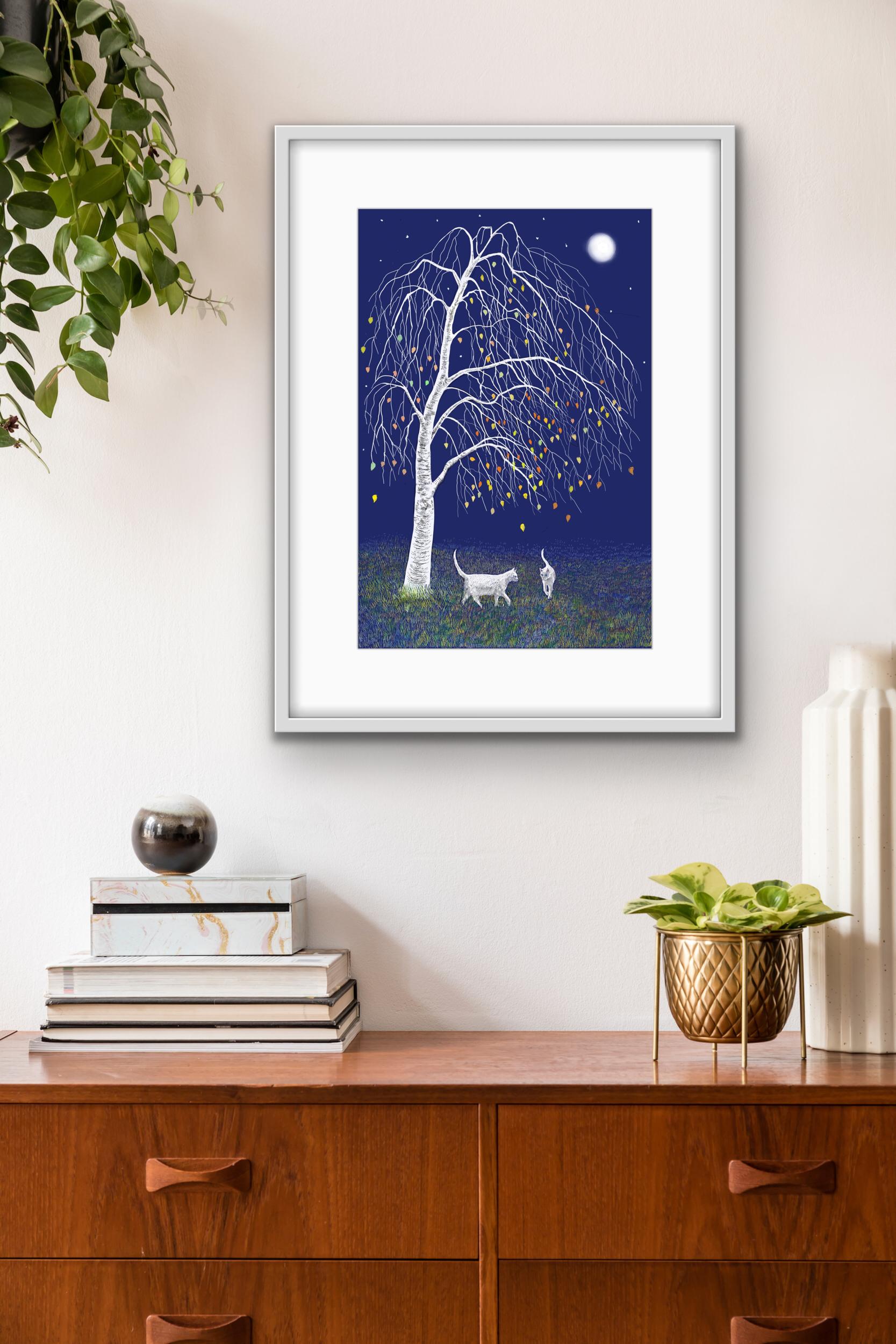 Moonlit Meeting by Jane Peart, Limited edition print, Contemporary art, 2022 For Sale 3